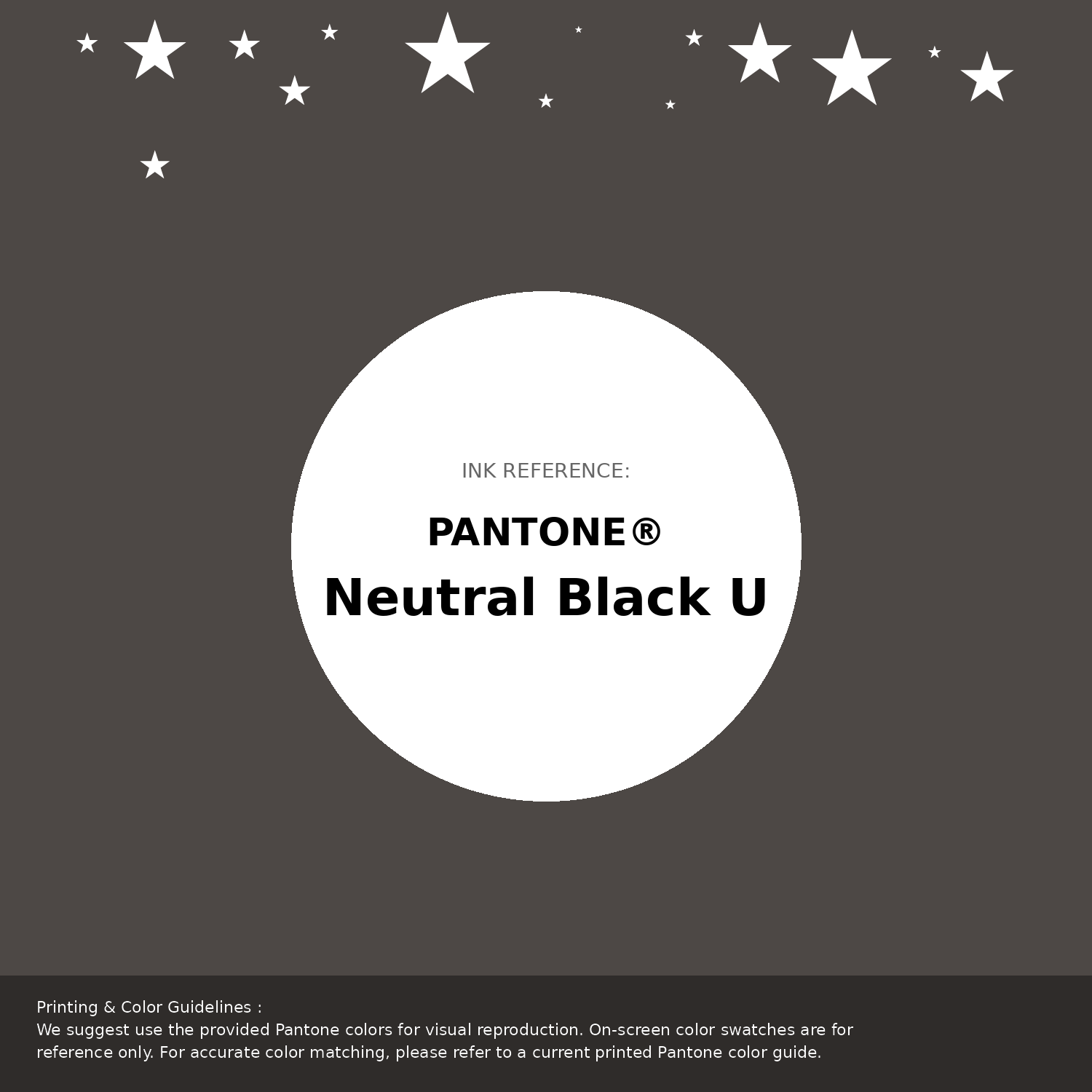 Beautiful Pantone swatch artwork featuring Pantone Neutral Black U Color | Hex color Code #4d4845. Professional color swatch design perfect for designers and color enthusiasts. #pantone #colorswatch #designresource #4d4845