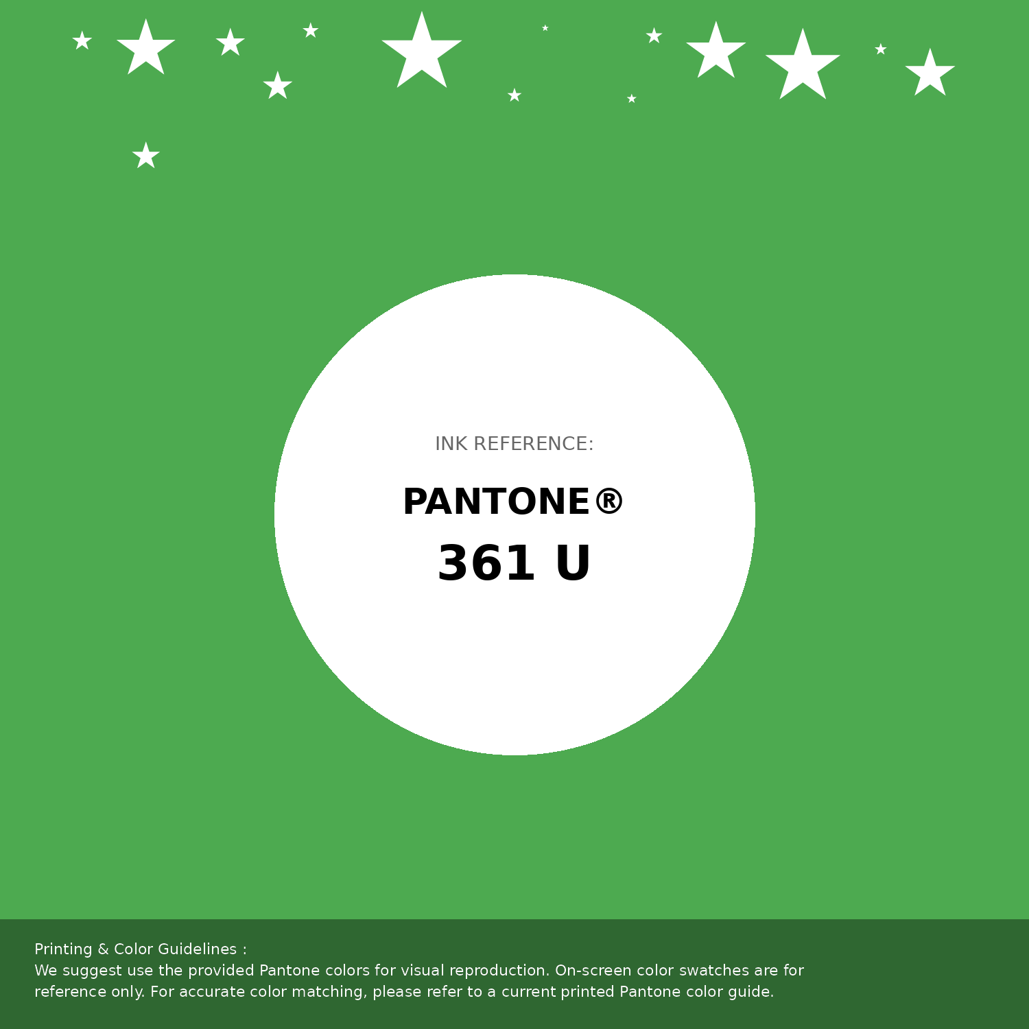 Beautiful Pantone swatch artwork featuring Pantone 361 U Color | Hex color Code #4daa50. Professional color swatch design perfect for designers and color enthusiasts. #pantone #colorswatch #designresource #4daa50