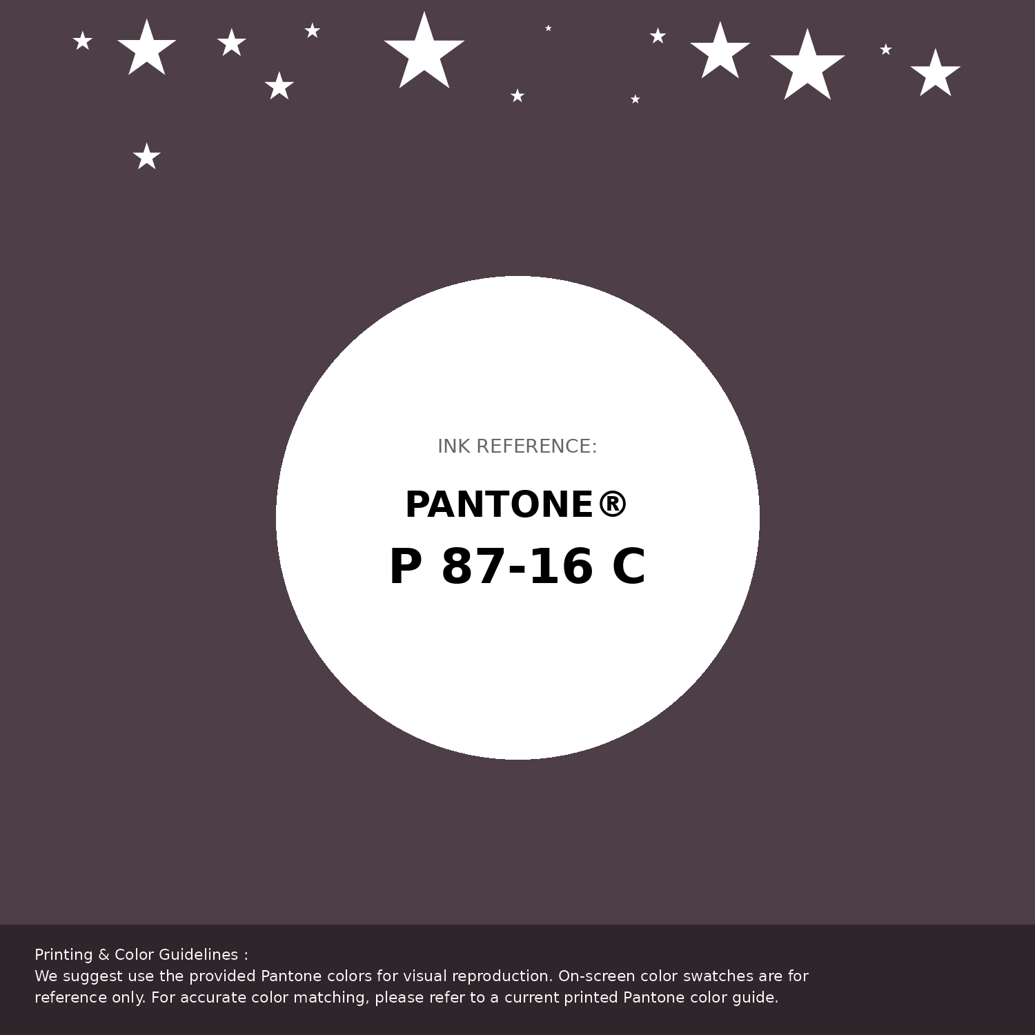 Beautiful Pantone swatch artwork featuring Pantone P 87-16 C Color | Hex color Code #4e3e48. Professional color swatch design perfect for designers and color enthusiasts. #pantone #colorswatch #designresource #4e3e48