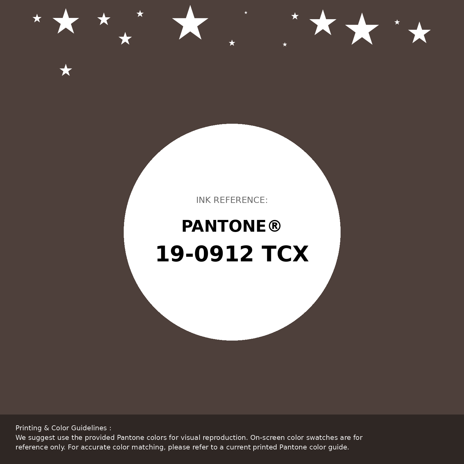 Beautiful Pantone swatch artwork featuring Pantone 19-0912 Tcx Chocolate Brown Color | Hex color Code #4e403b. Professional color swatch design perfect for designers and color enthusiasts. #pantone #colorswatch #designresource #4e403b