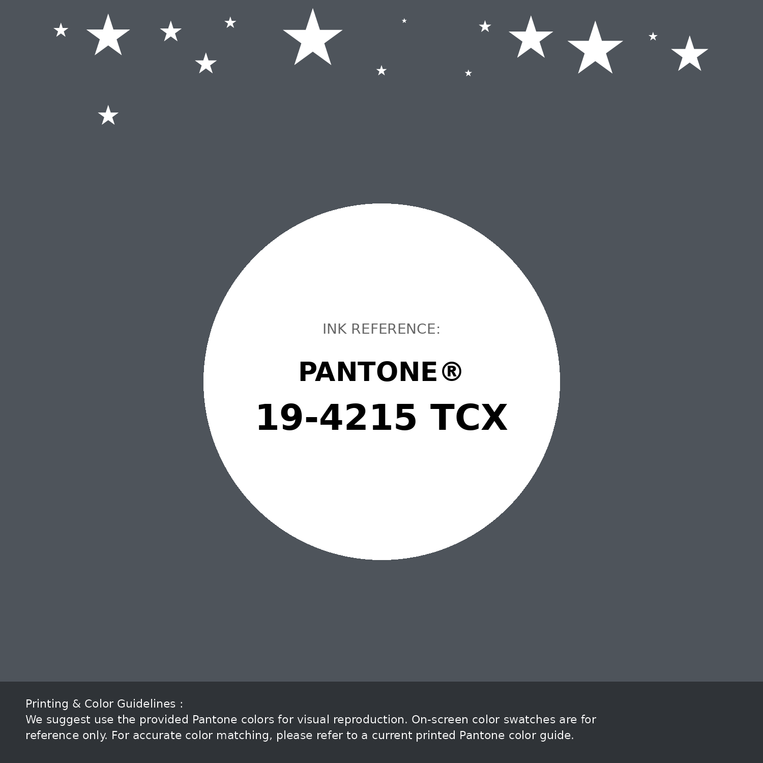 Beautiful Pantone swatch artwork featuring Pantone 19-4215 Tcx Turbulence Color | Hex color Code #4e545b. Professional color swatch design perfect for designers and color enthusiasts. #pantone #colorswatch #designresource #4e545b