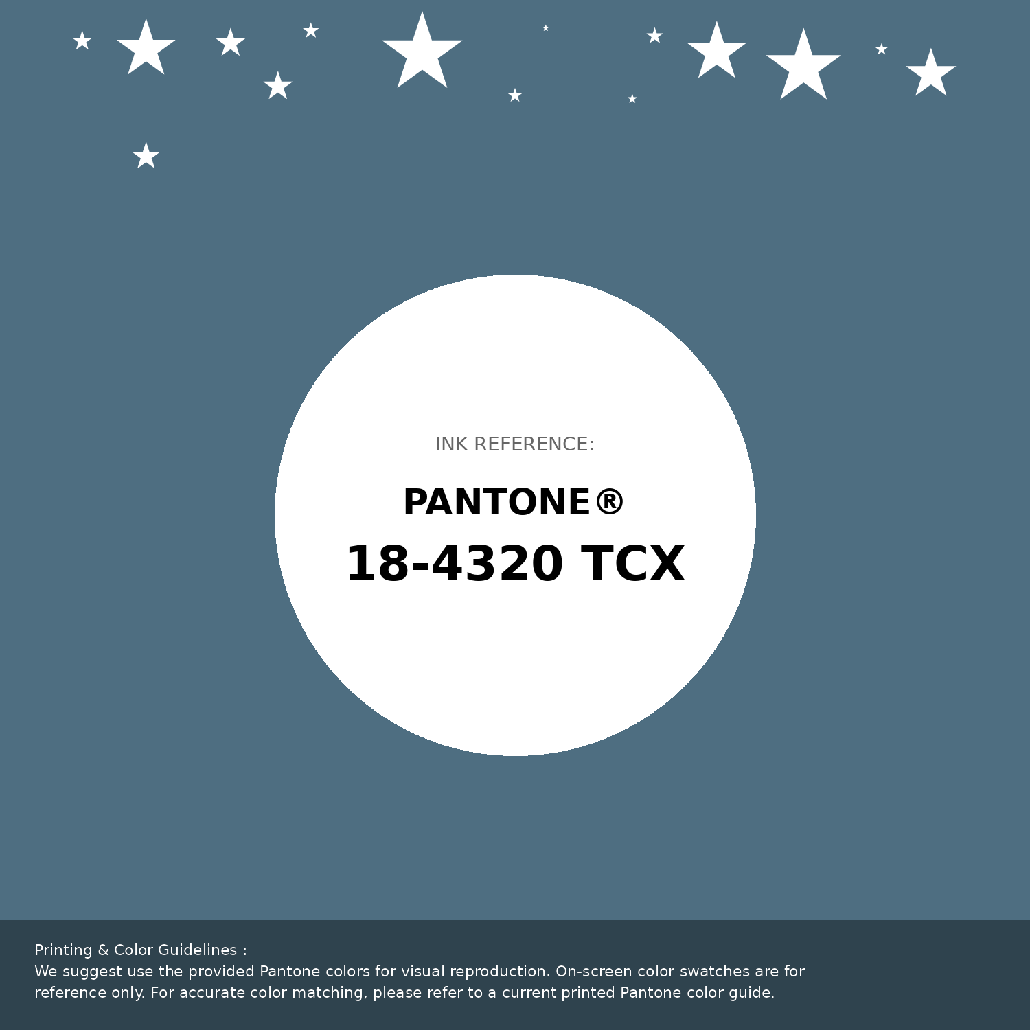 Beautiful Pantone swatch artwork featuring Pantone 18-4320 Tcx Aegean Blue Color | Hex color Code #4e6e81. Professional color swatch design perfect for designers and color enthusiasts. #pantone #colorswatch #designresource #4e6e81