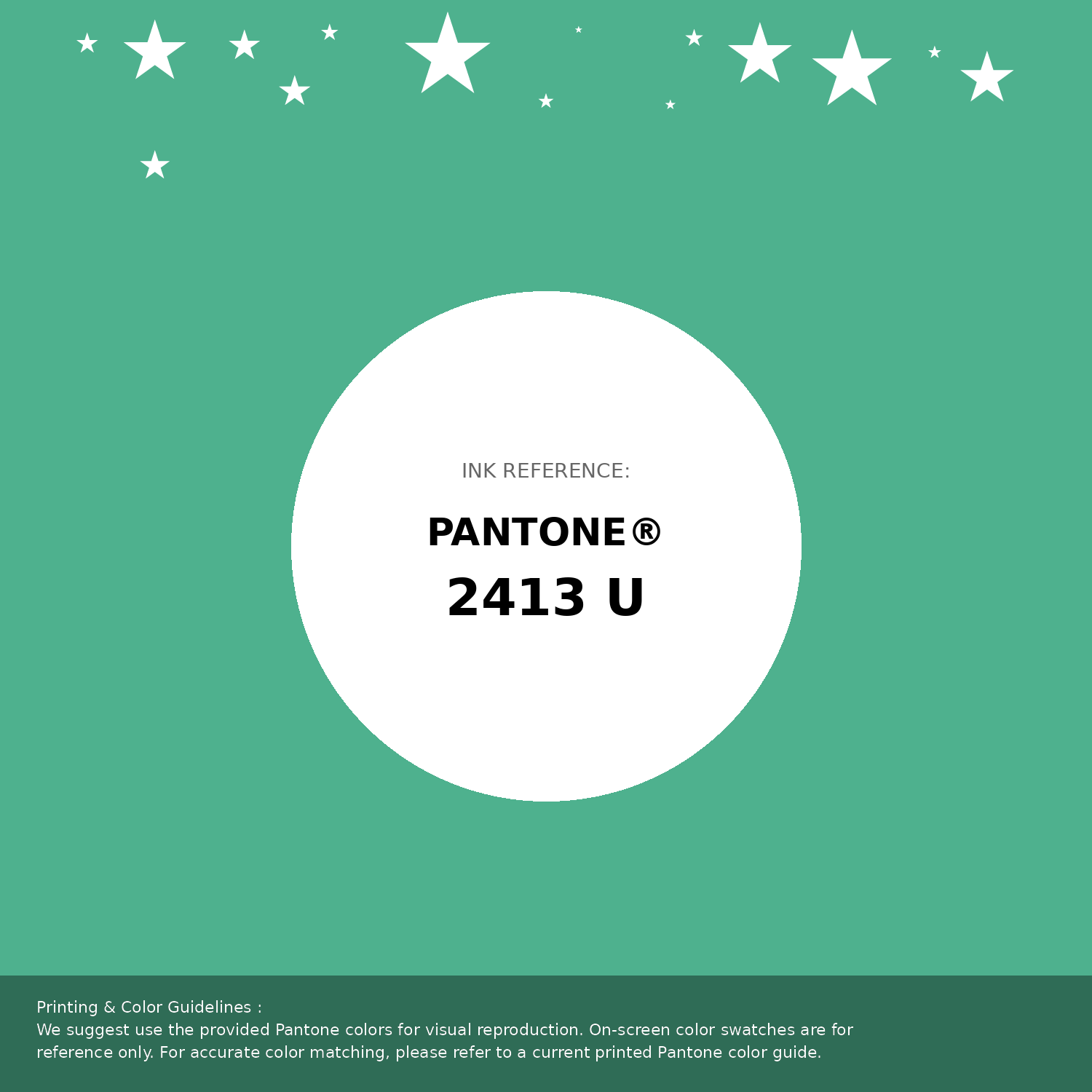 Beautiful Pantone swatch artwork featuring Pantone 2413 U Color | Hex color Code #4eb18e. Professional color swatch design perfect for designers and color enthusiasts. #pantone #colorswatch #designresource #4eb18e