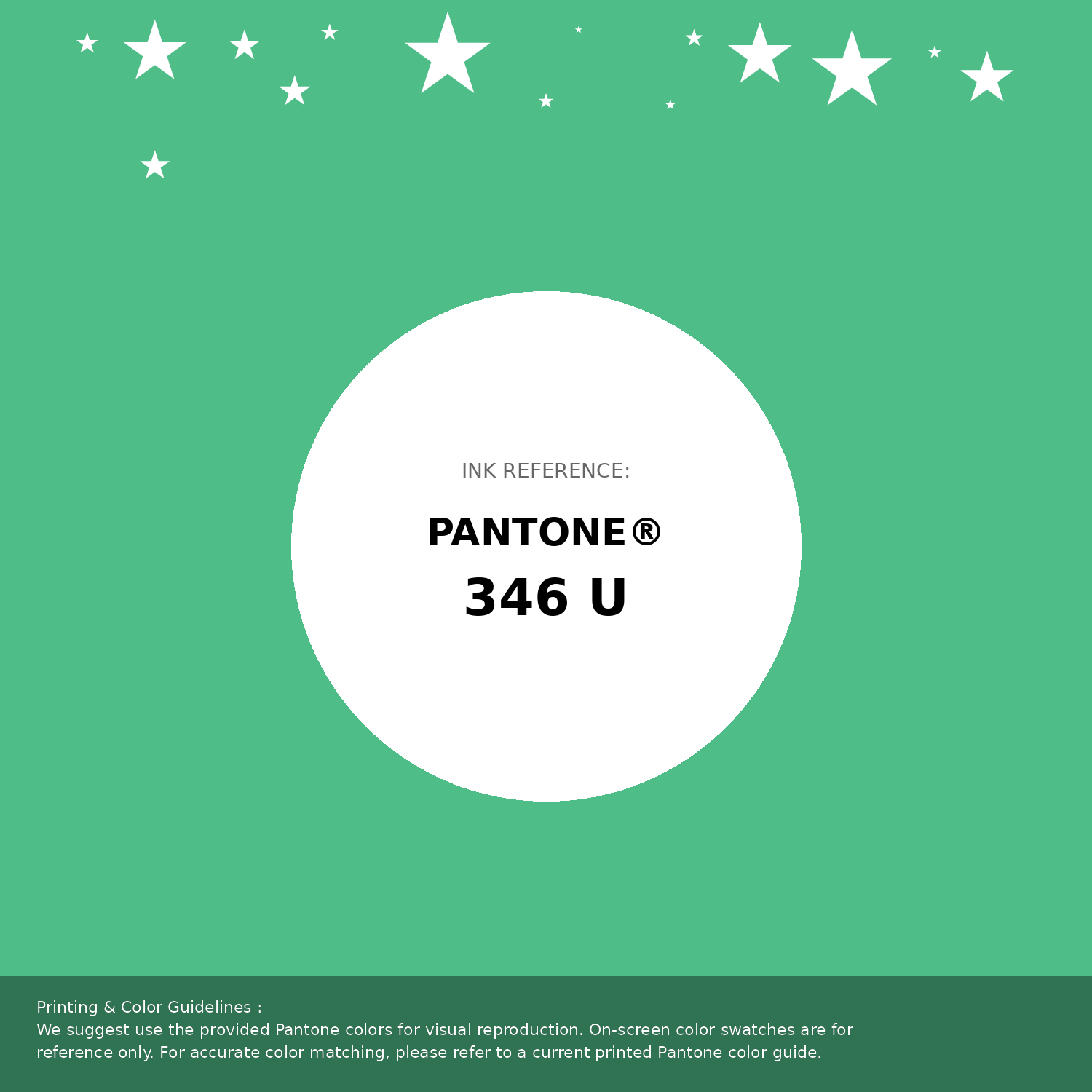 Beautiful Pantone swatch artwork featuring Pantone 346 U Color | Hex color Code #4ebd88. Professional color swatch design perfect for designers and color enthusiasts. #pantone #colorswatch #designresource #4ebd88
