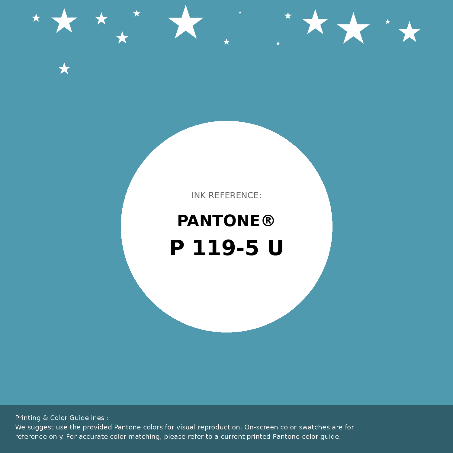 Beautiful Pantone swatch artwork featuring Pantone P 119-5 U Color | Hex color Code #4f9aaf. Professional color swatch design perfect for designers and color enthusiasts. #pantone #colorswatch #designresource #4f9aaf