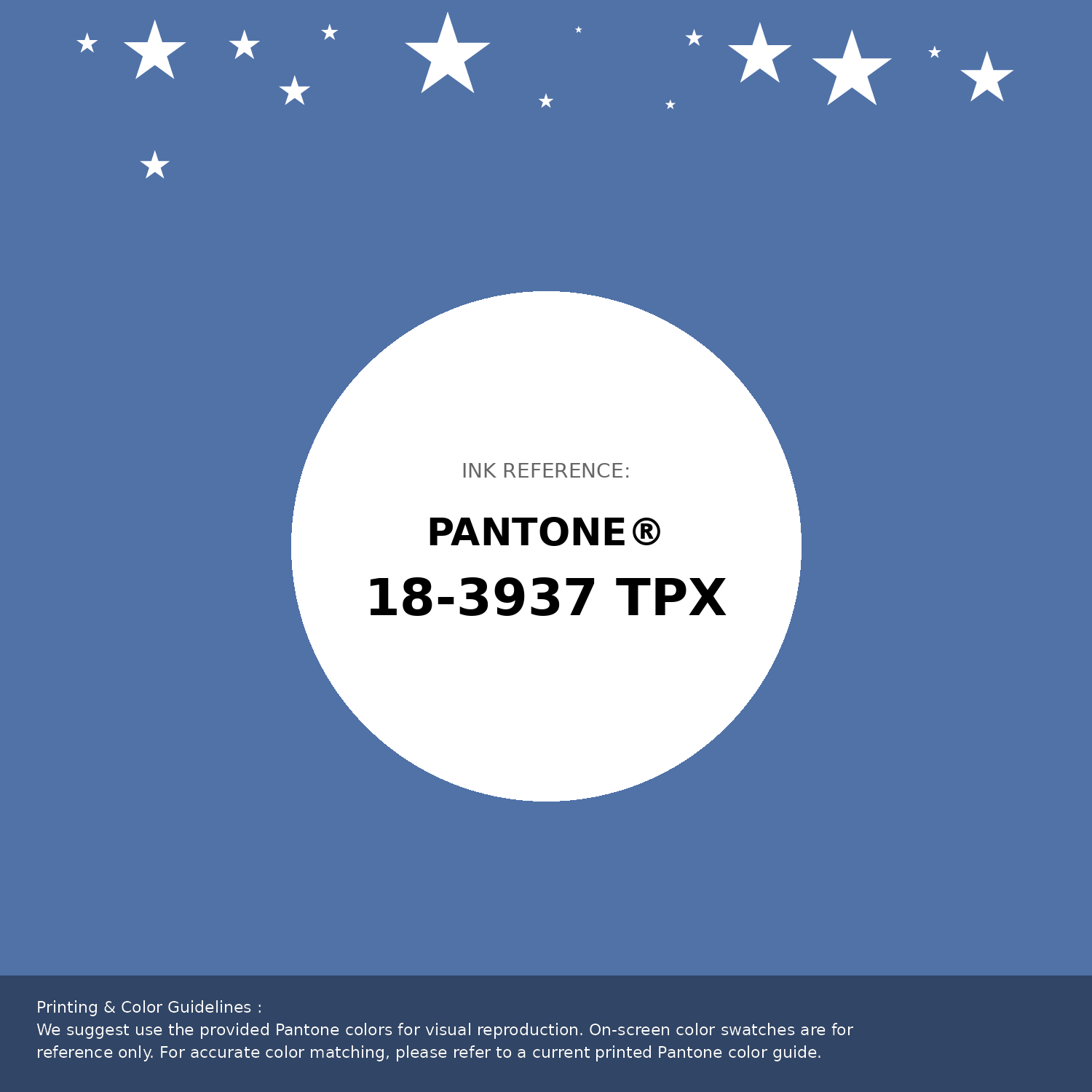 Hex Color #5072a7 | Printing Match PANTONE 18-3937 TPX | Color