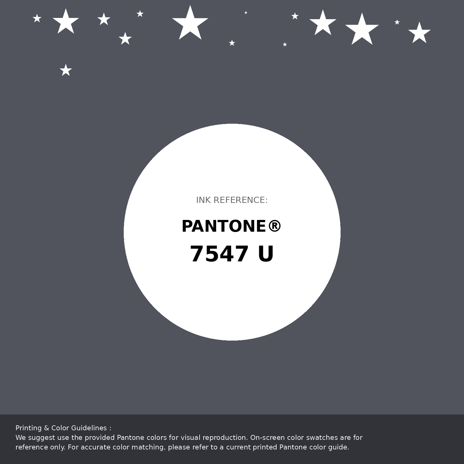 Beautiful Pantone swatch artwork featuring Pantone 7547 U Color | Hex color Code #51545d. Professional color swatch design perfect for designers and color enthusiasts. #pantone #colorswatch #designresource #51545d