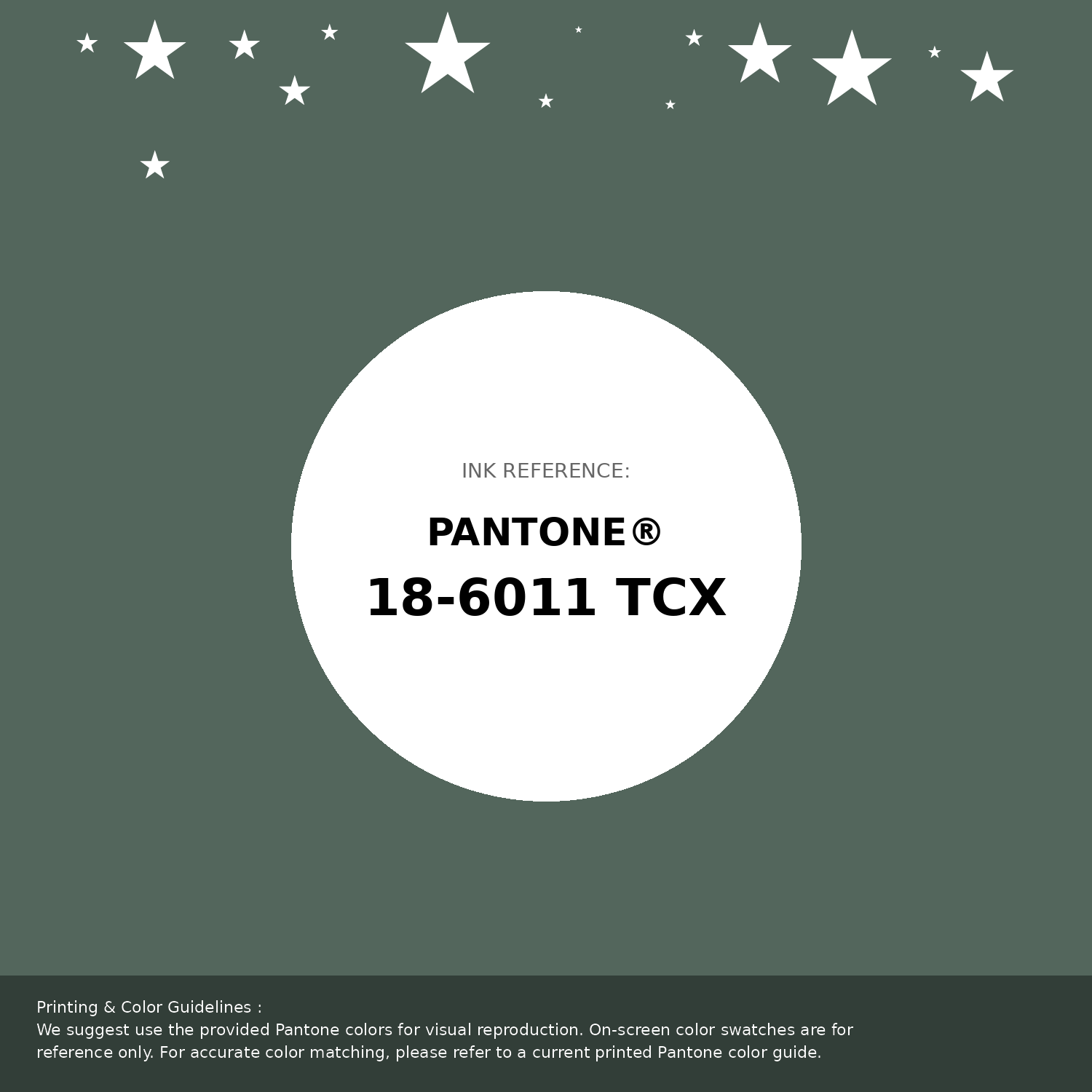 Hex Color #53665c | Printing Match PANTONE 18-6011 TCX | Color
