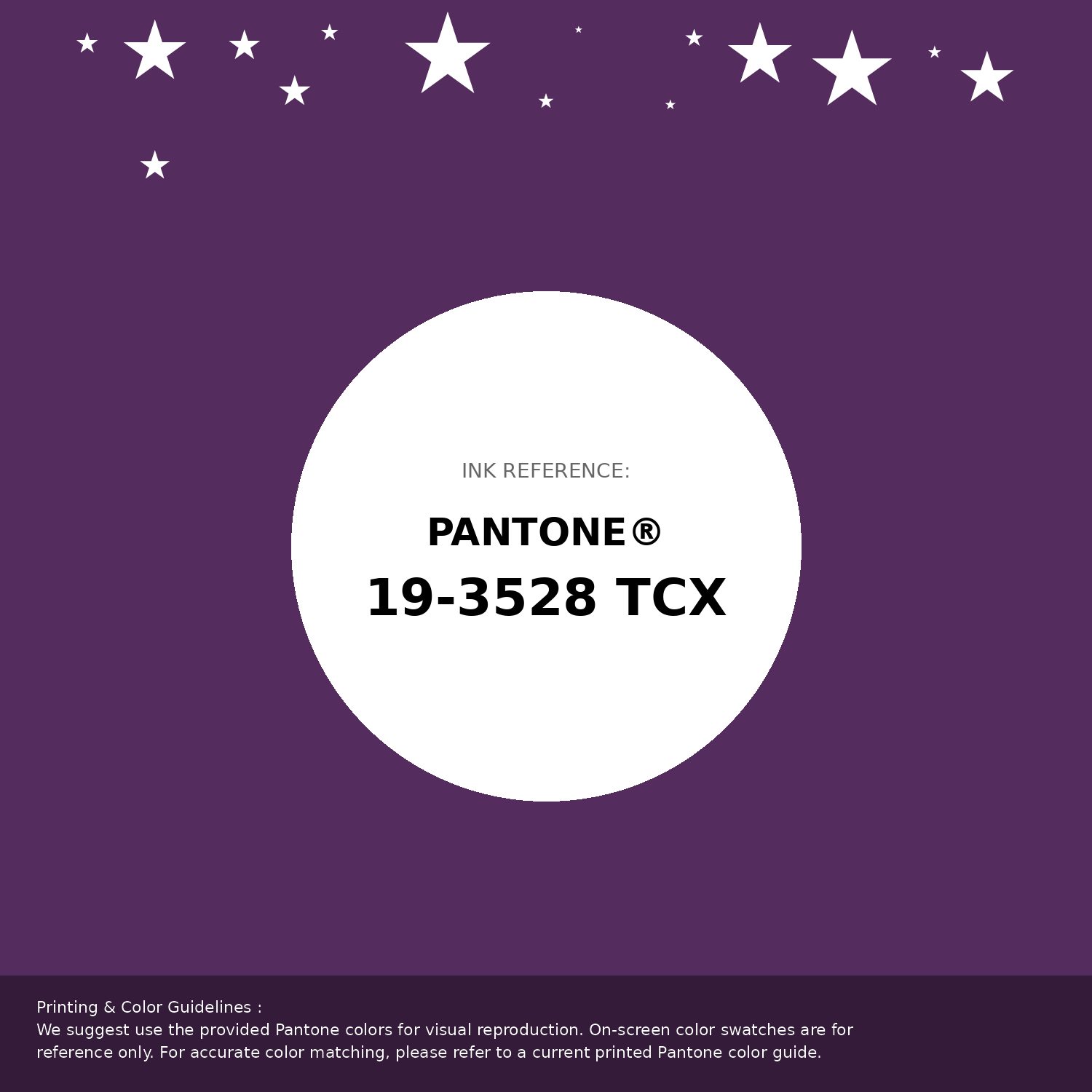 Hex Color #542c5d | Printing Match PANTONE 19-3528 TCX | Color