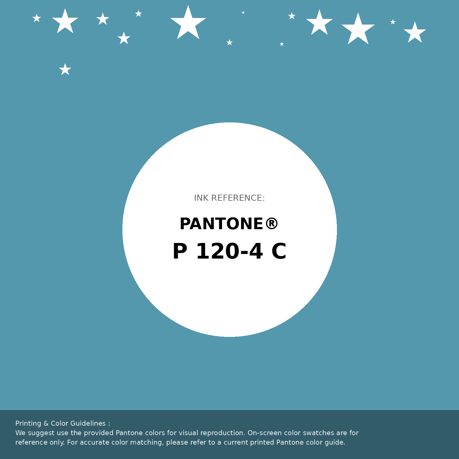 Beautiful Pantone swatch artwork featuring Pantone P 120-4 C Color | Hex color Code #5498ae. Professional color swatch design perfect for designers and color enthusiasts. #pantone #colorswatch #designresource #5498ae