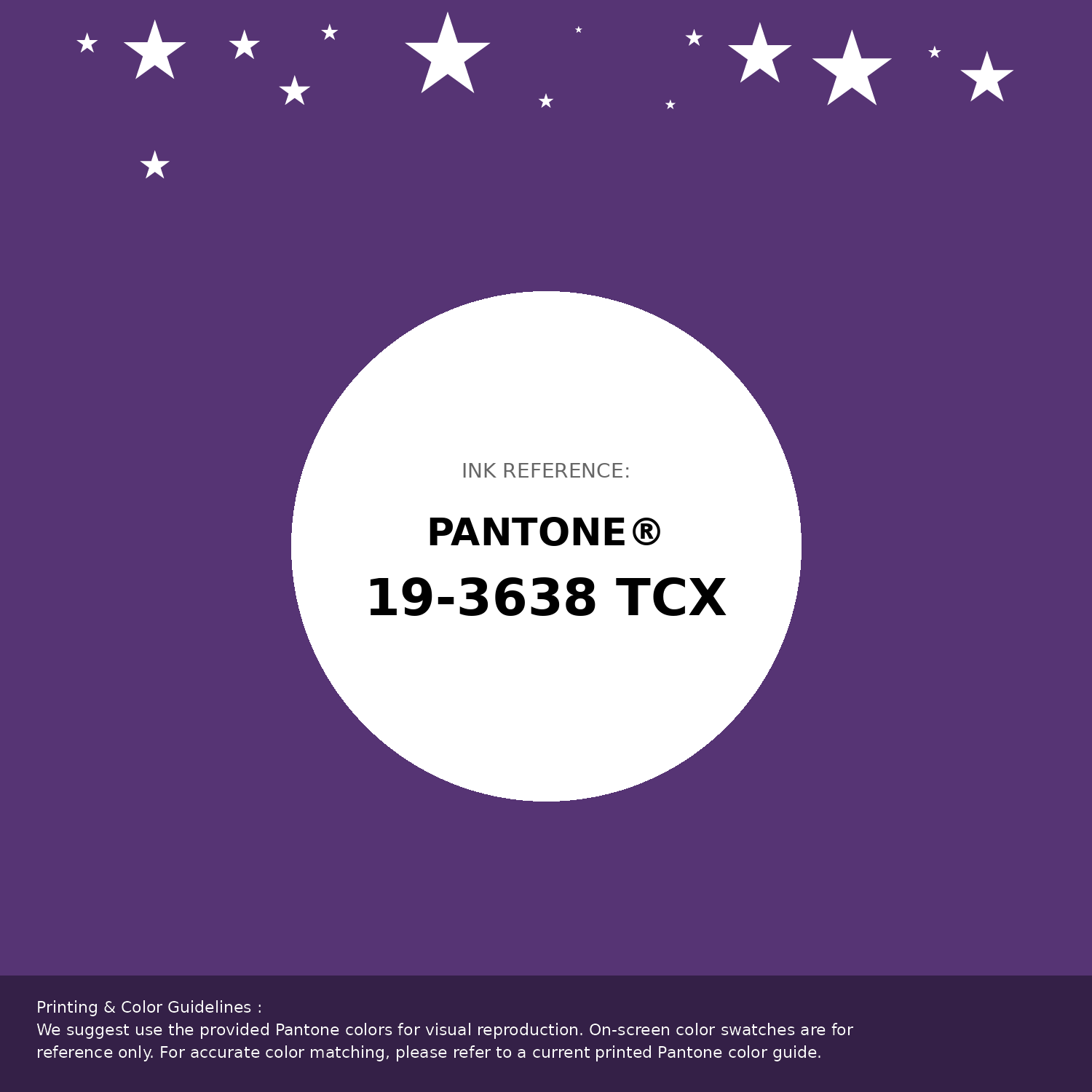 Hex Color #563474 | Printing Match PANTONE 19-3638 TCX | Color