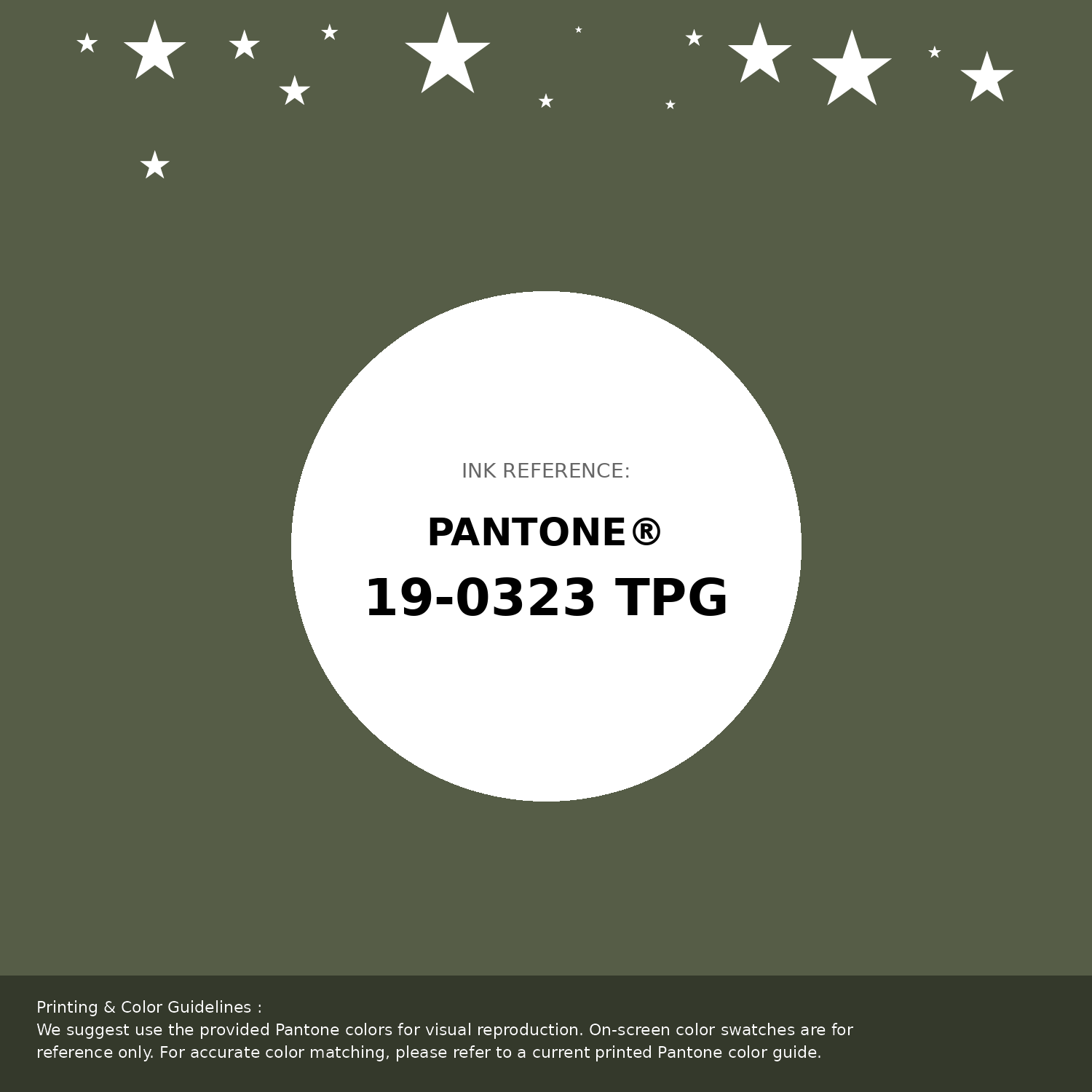 Hex Color #565d47 | Printing Match PANTONE 19-0323 TPG | Color
