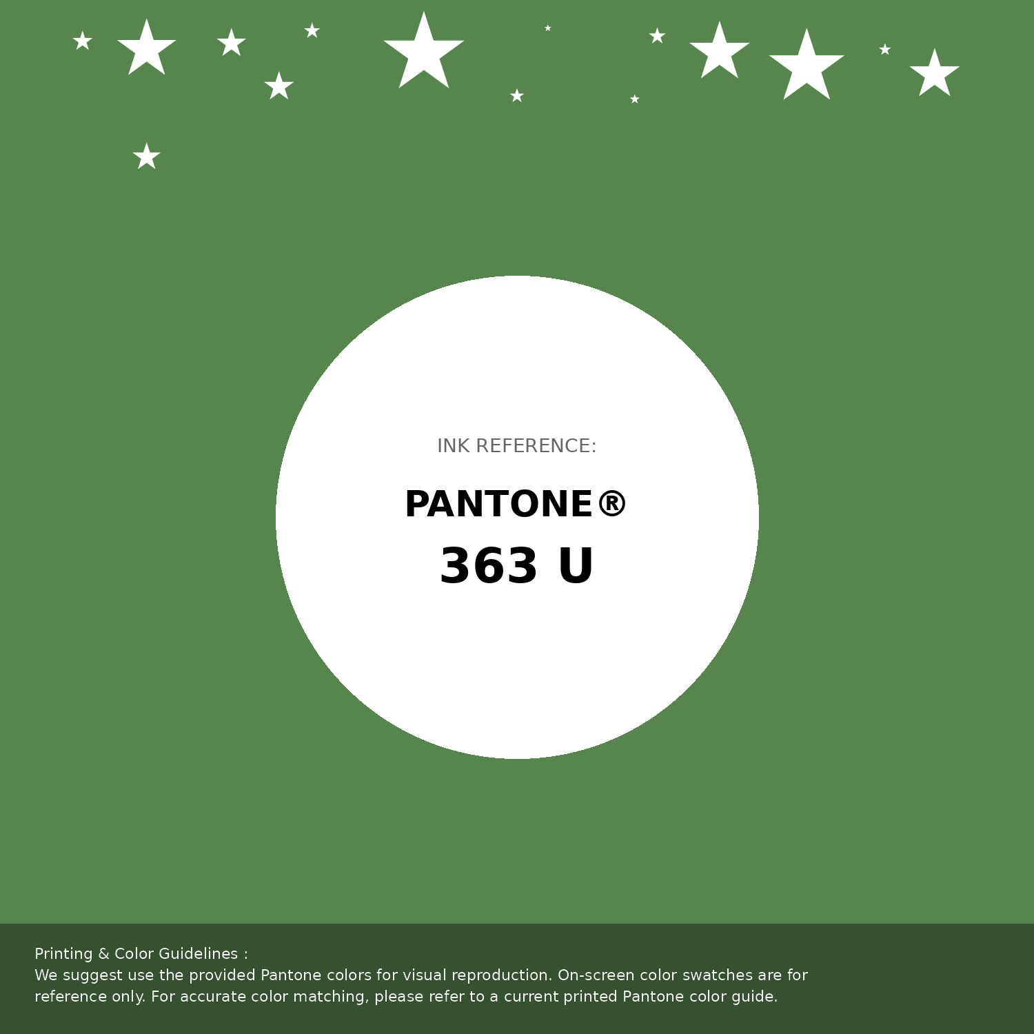 Beautiful Pantone swatch artwork featuring Pantone 363 U Color | Hex color Code #57854e. Professional color swatch design perfect for designers and color enthusiasts. #pantone #colorswatch #designresource #57854e