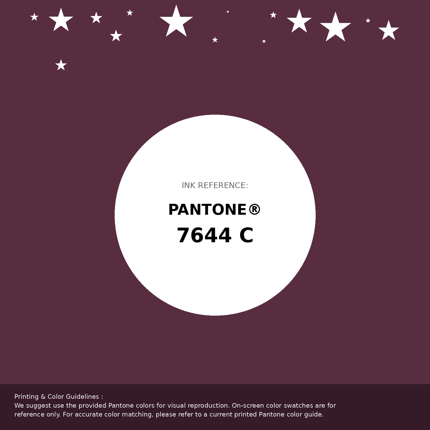 Beautiful Pantone swatch artwork featuring Pantone 7644 C Color | Hex color Code #582d40. Professional color swatch design perfect for designers and color enthusiasts. #pantone #colorswatch #designresource #582d40