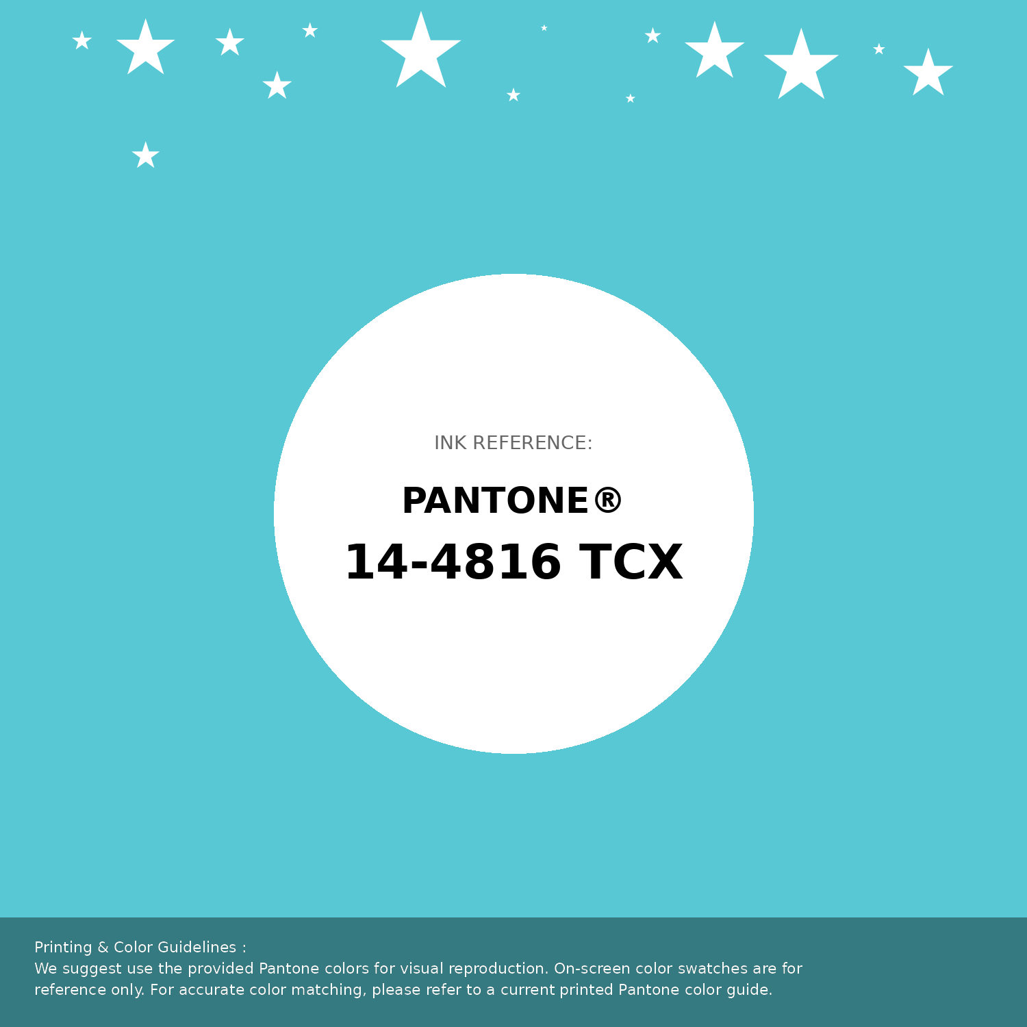Beautiful Pantone swatch artwork featuring Pantone 14-4816 Tcx Blue Radiance Color | Hex color Code #58c9d4. Professional color swatch design perfect for designers and color enthusiasts. #pantone #colorswatch #designresource #58c9d4