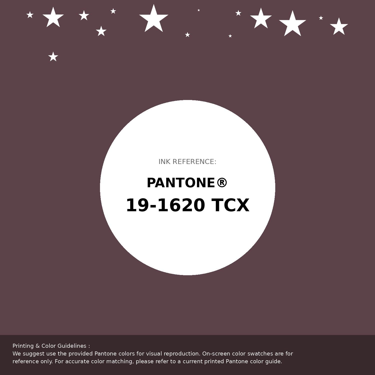 Hex Color #5b4349 | Printing Match PANTONE 19-1620 TCX | Color