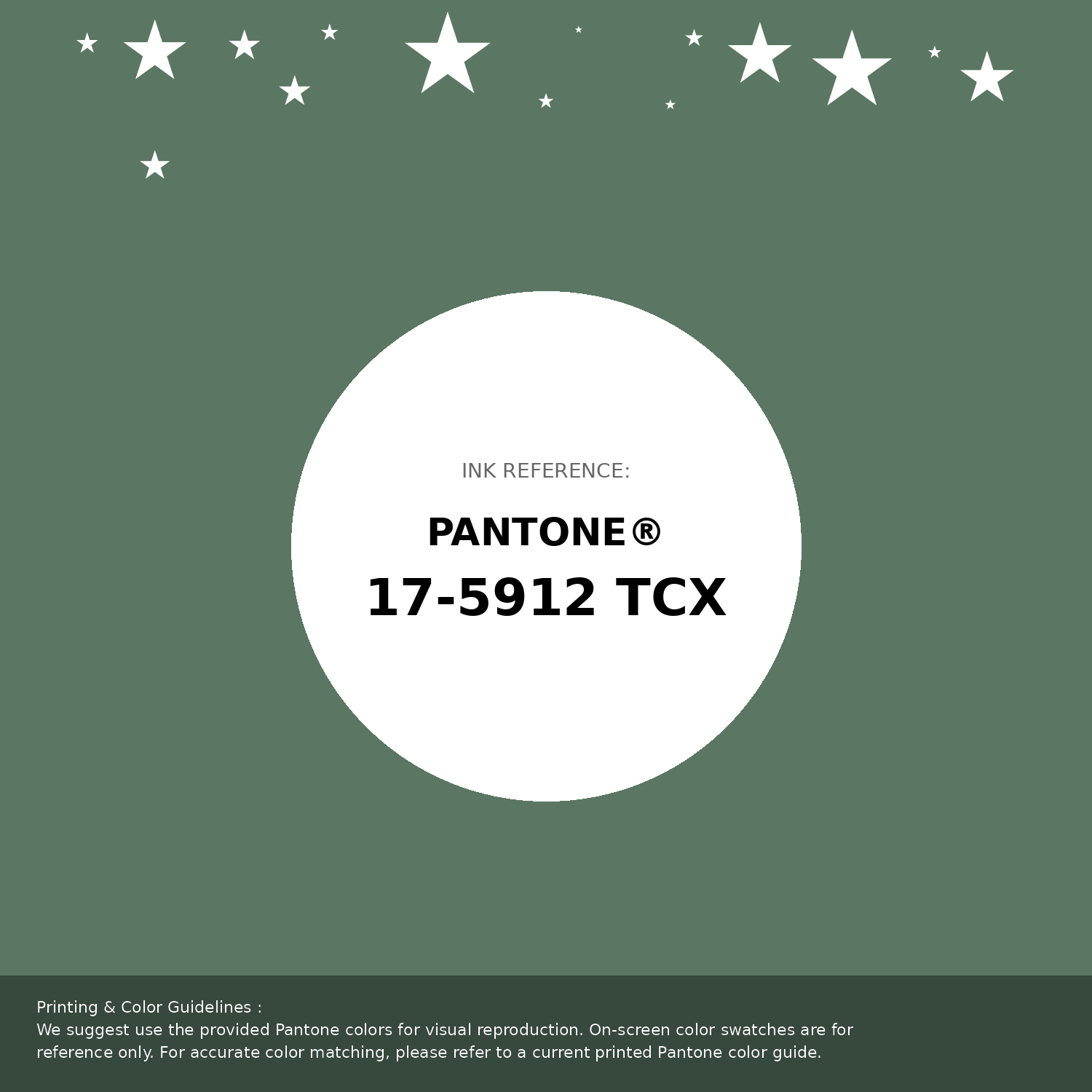 Beautiful Pantone swatch artwork featuring Pantone 17-5912 Tcx Dark Ivy Color | Hex color Code #5b7763. Professional color swatch design perfect for designers and color enthusiasts. #pantone #colorswatch #designresource #5b7763