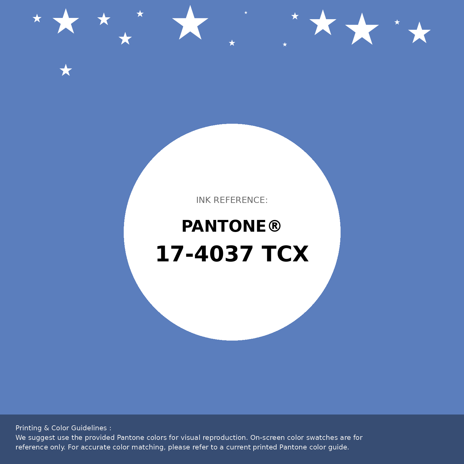 Beautiful Pantone swatch artwork featuring Pantone 17-4037 Tcx Ultramarine Color | Hex color Code #5b7ebd. Professional color swatch design perfect for designers and color enthusiasts. #pantone #colorswatch #designresource #5b7ebd