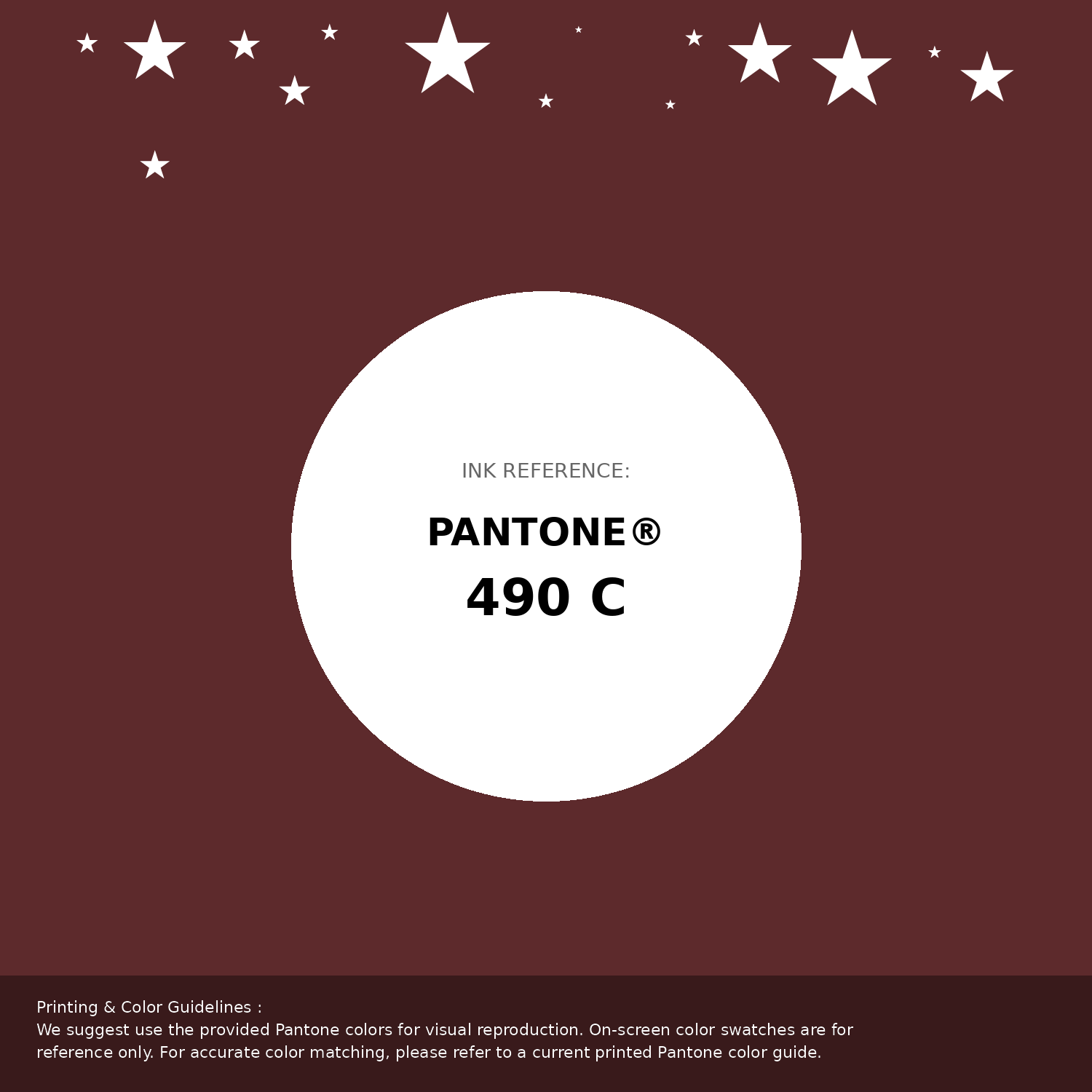 Beautiful Pantone swatch artwork featuring Pantone 490 C Color | Hex color Code #5d2a2c. Professional color swatch design perfect for designers and color enthusiasts. #pantone #colorswatch #designresource #5d2a2c