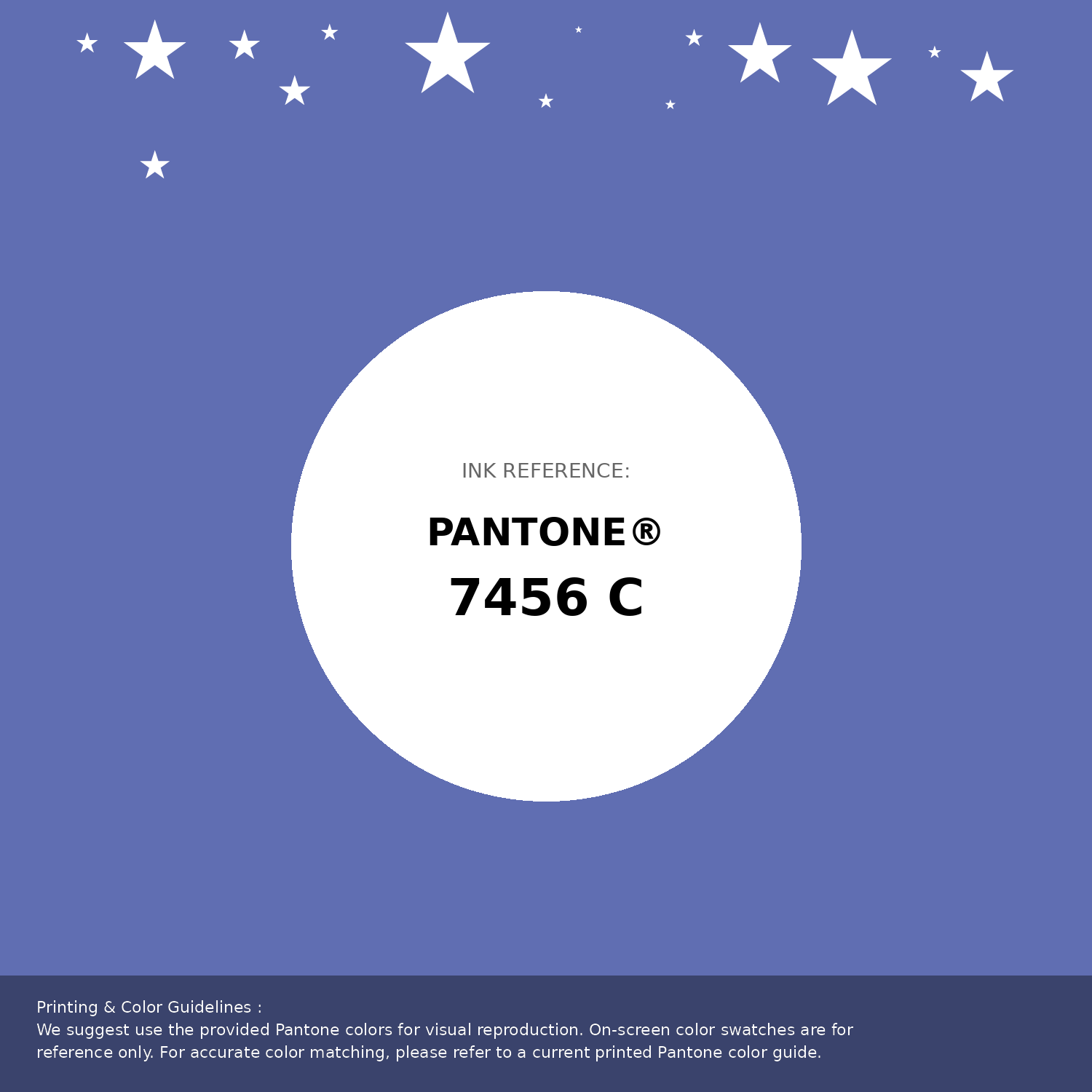 Beautiful Pantone swatch artwork featuring Pantone 7456 C Color | Hex color Code #606eb2. Professional color swatch design perfect for designers and color enthusiasts. #pantone #colorswatch #designresource #606eb2