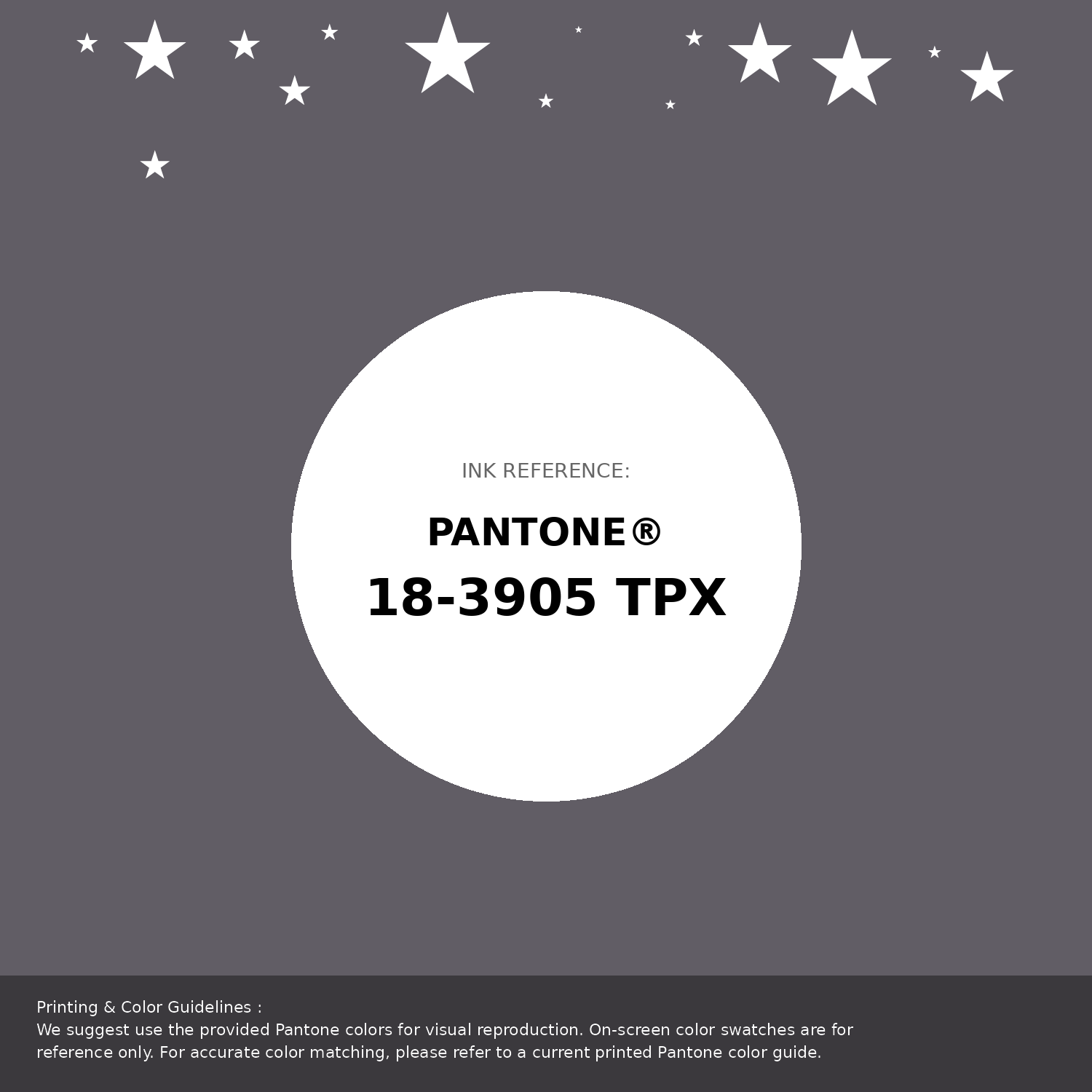 Beautiful Pantone swatch artwork featuring Pantone 18-3905 Tpx Excalibur Color | Hex color Code #615d65. Professional color swatch design perfect for designers and color enthusiasts. #pantone #colorswatch #designresource #615d65