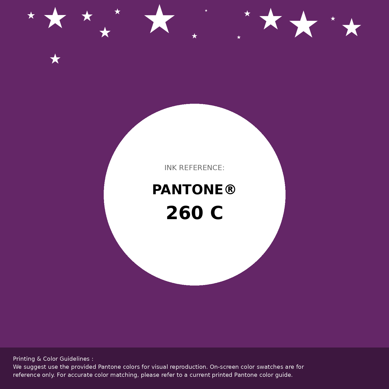 Beautiful Pantone swatch artwork featuring Pantone 260 C Color | Hex color Code #642667. Professional color swatch design perfect for designers and color enthusiasts. #pantone #colorswatch #designresource #642667