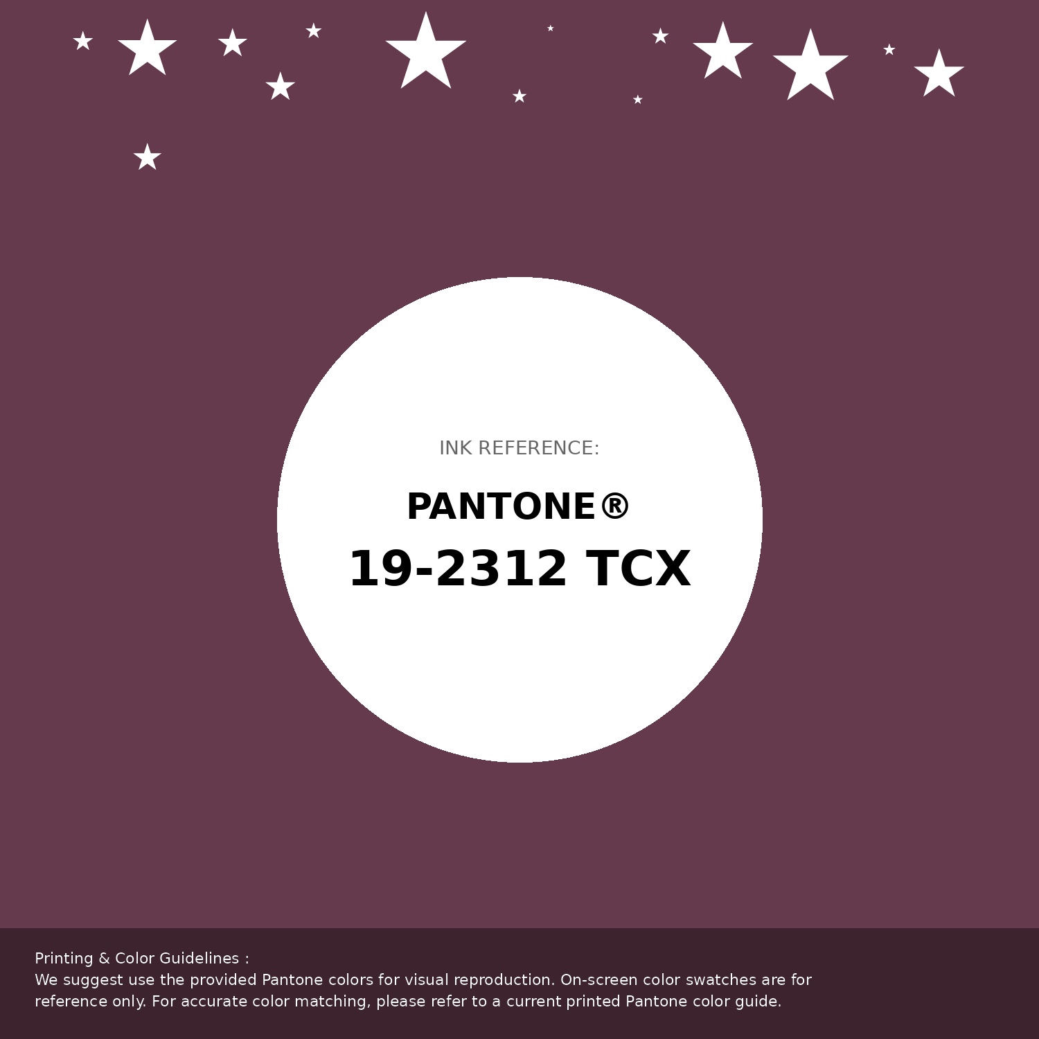 Beautiful Pantone swatch artwork featuring Pantone 19-2312 Tcx Crushed Violets Color | Hex color Code #643a4c. Professional color swatch design perfect for designers and color enthusiasts. #pantone #colorswatch #designresource #643a4c