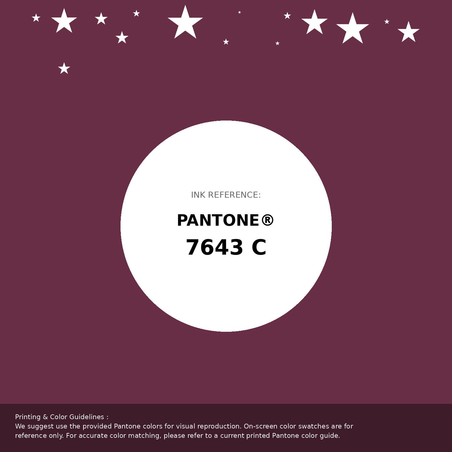 Beautiful Pantone swatch artwork featuring Pantone 7643 C Color | Hex color Code #672e45. Professional color swatch design perfect for designers and color enthusiasts. #pantone #colorswatch #designresource #672e45