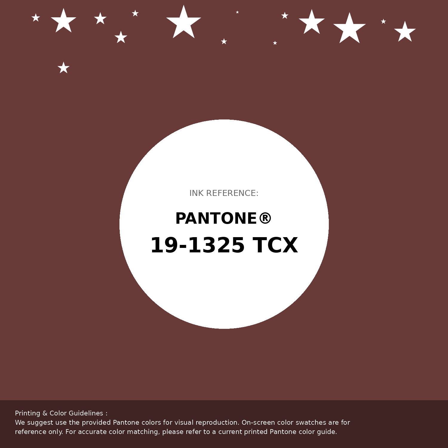 Hex Color #683b39 | Printing Match PANTONE 19-1325 TCX | Color
