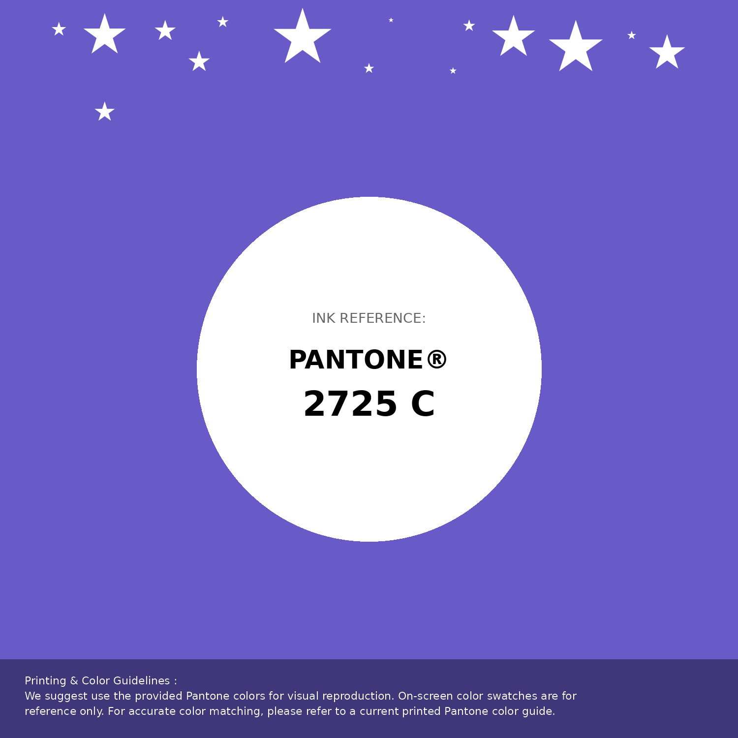 Beautiful Pantone swatch artwork featuring Pantone 2725 C Color | Hex color Code #685bc7. Professional color swatch design perfect for designers and color enthusiasts. #pantone #colorswatch #designresource #685bc7