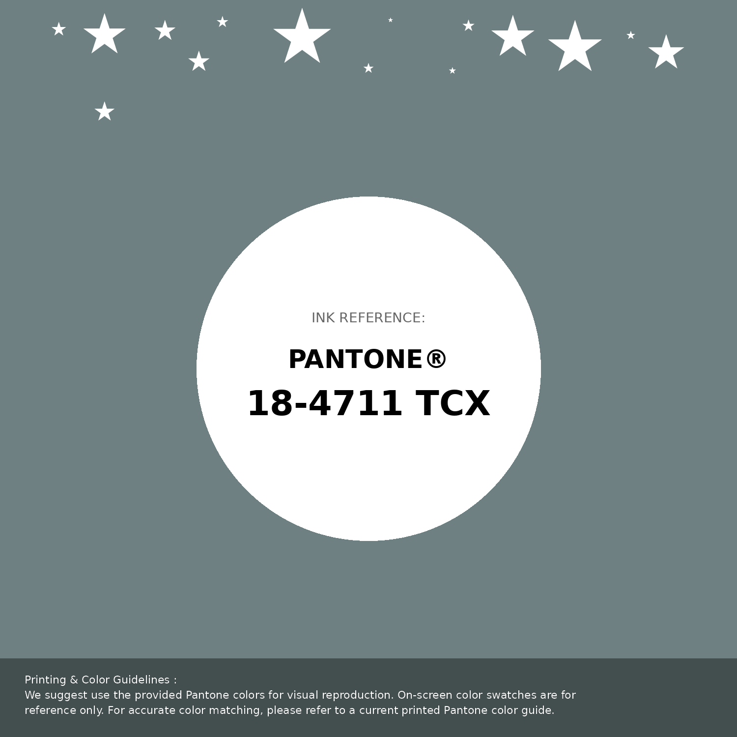 Beautiful Pantone swatch artwork featuring Pantone 18-4711 Tcx Stormy Sea Color | Hex color Code #6e8082. Professional color swatch design perfect for designers and color enthusiasts. #pantone #colorswatch #designresource #6e8082