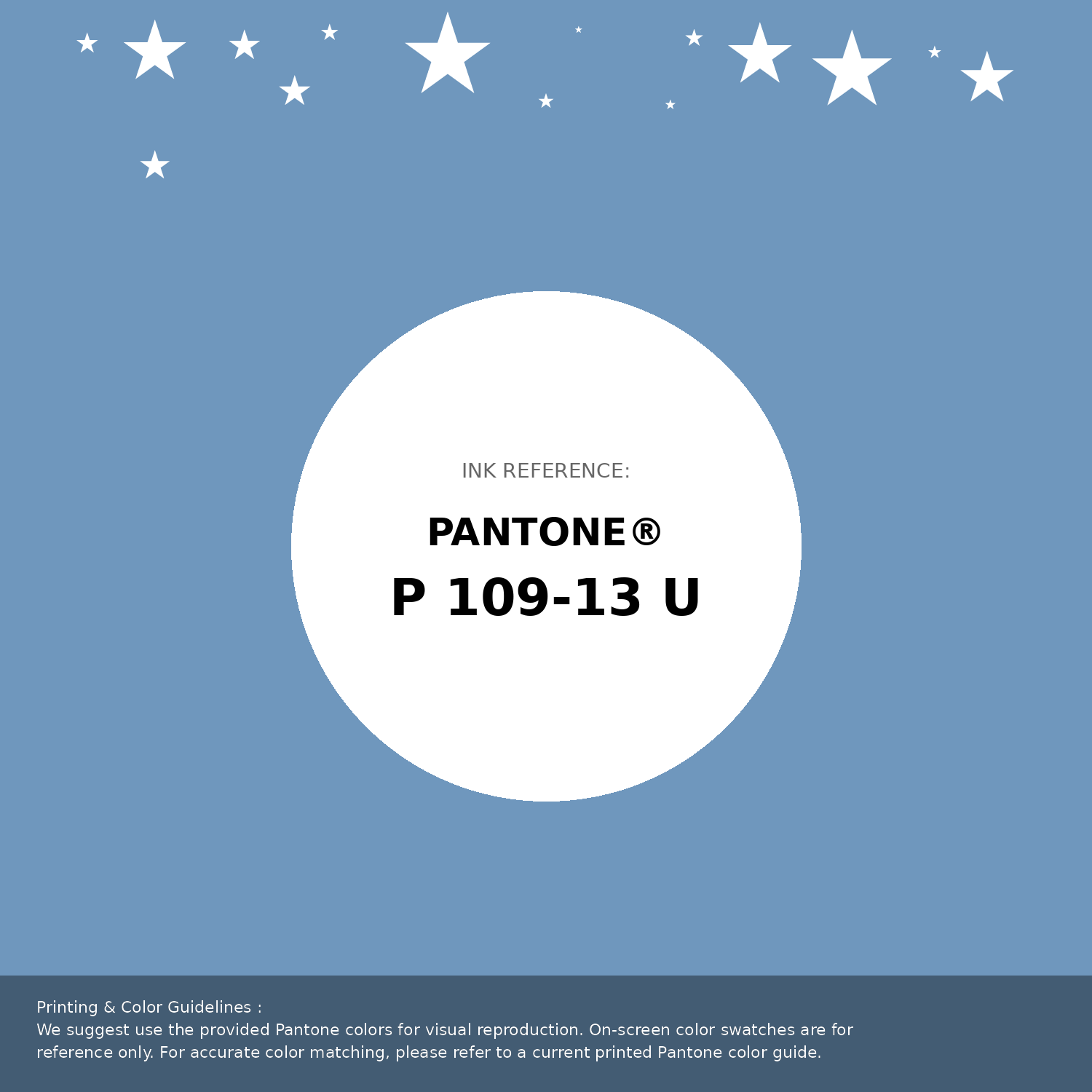 Beautiful Pantone swatch artwork featuring Pantone P 109-13 U Color | Hex color Code #6f97bd. Professional color swatch design perfect for designers and color enthusiasts. #pantone #colorswatch #designresource #6f97bd