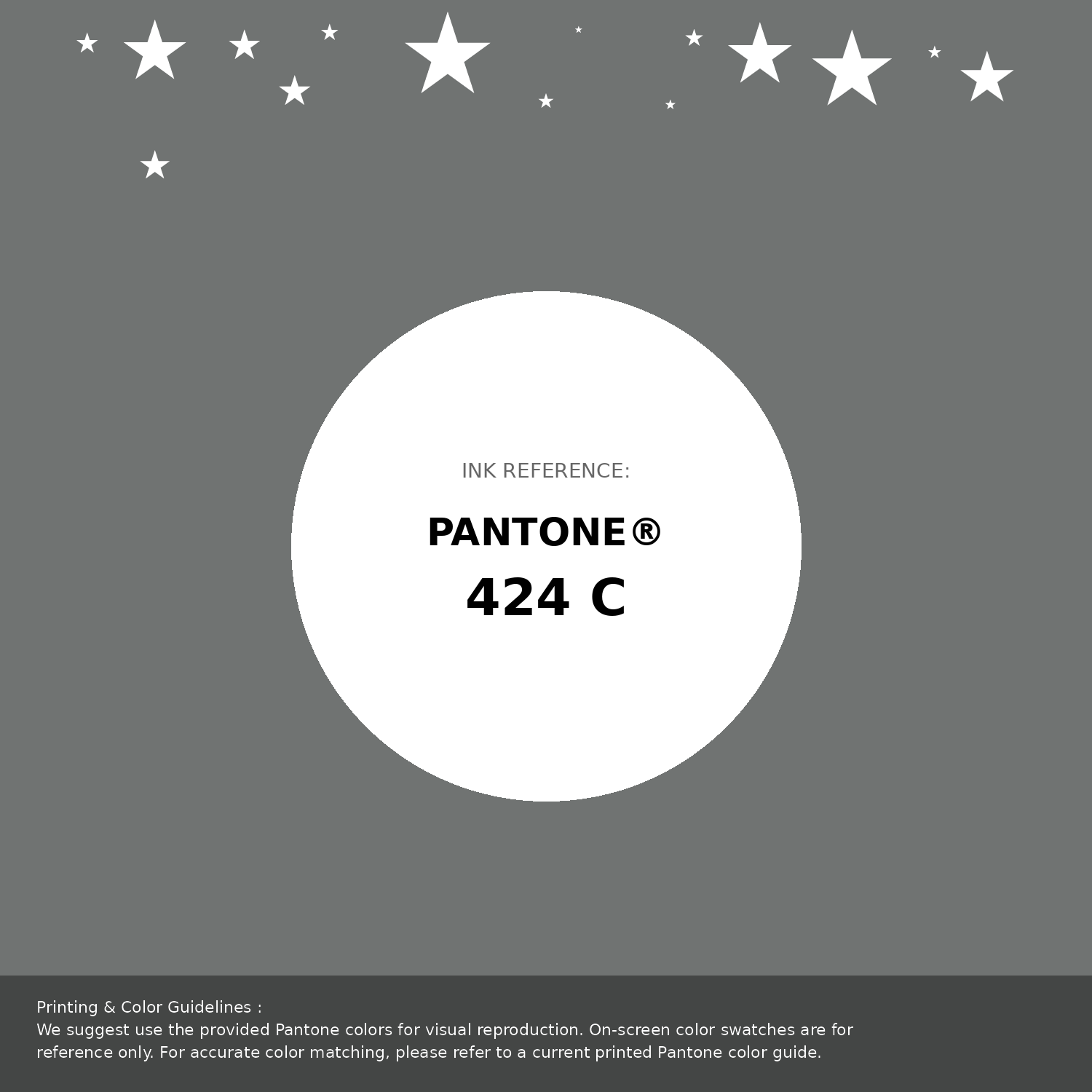 Beautiful Pantone swatch artwork featuring Pantone 424 C Color | Hex color Code #707372. Professional color swatch design perfect for designers and color enthusiasts. #pantone #colorswatch #designresource #707372