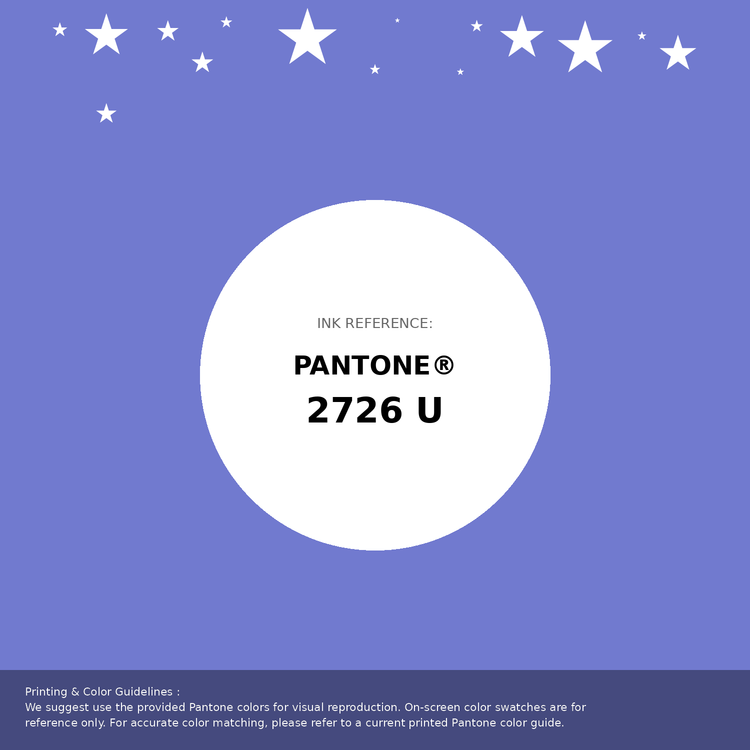その他 PANTONE Uncoated Hex Color #717acf | Printing Match PANTONE 2726 U | Color