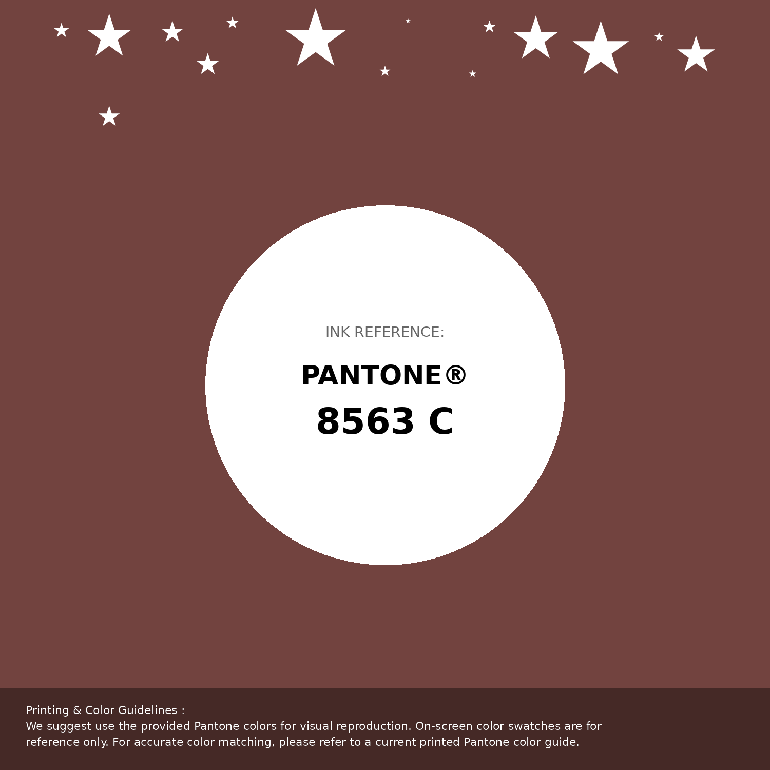 Beautiful Pantone swatch artwork featuring Pantone 8563 C Color | Hex color Code #72433f. Professional color swatch design perfect for designers and color enthusiasts. #pantone #colorswatch #designresource #72433f