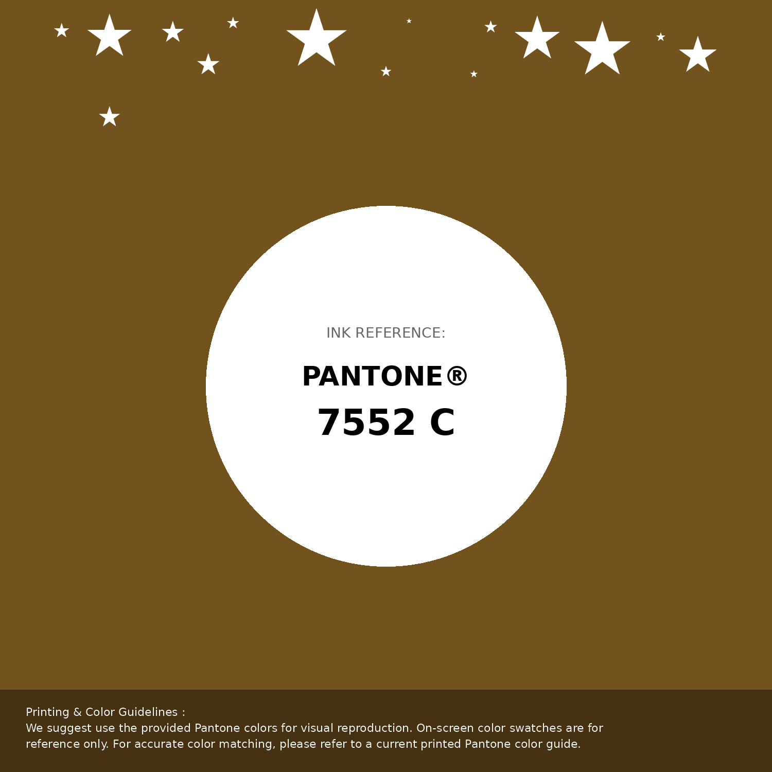 Beautiful Pantone swatch artwork featuring Pantone 7552 C Color | Hex color Code #73531d. Professional color swatch design perfect for designers and color enthusiasts. #pantone #colorswatch #designresource #73531d