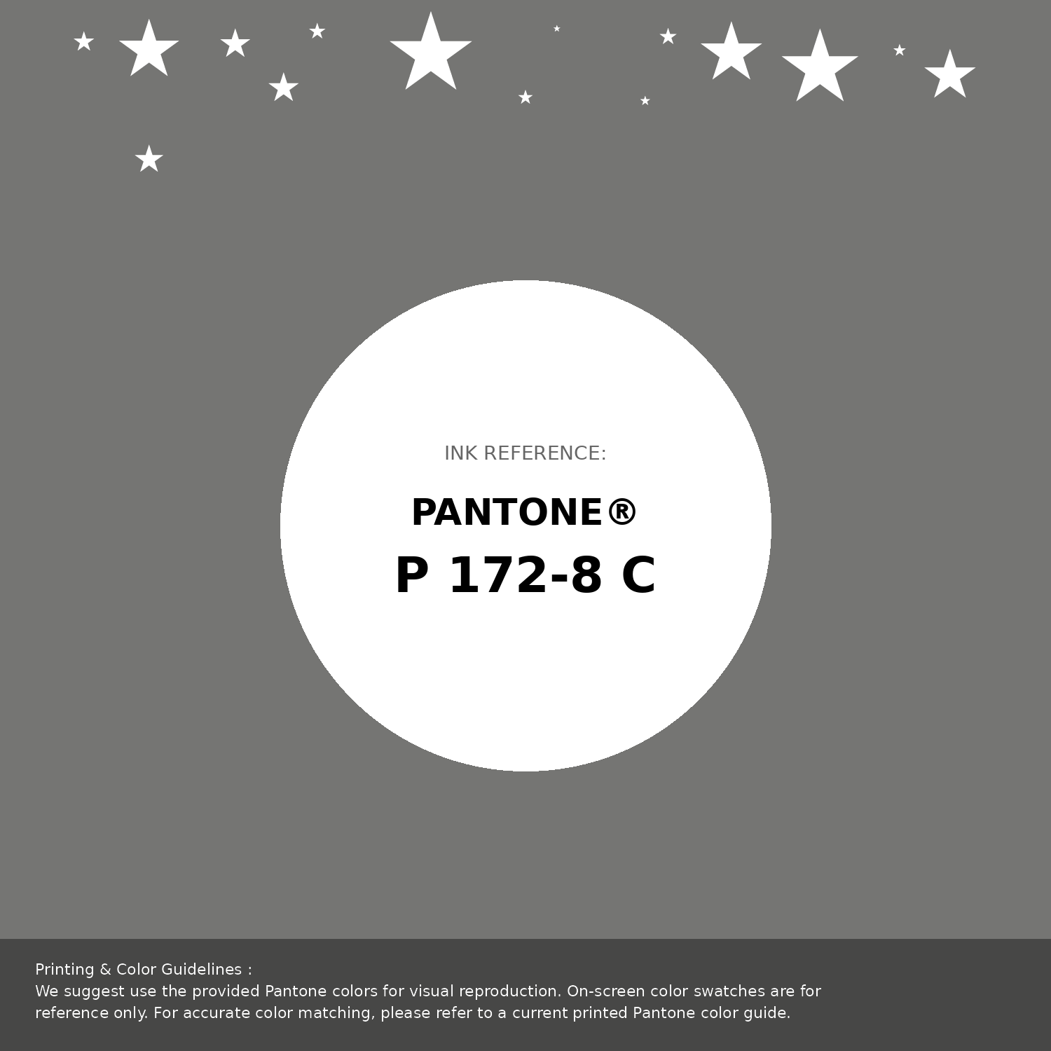 Beautiful Pantone swatch artwork featuring Pantone P 172-8 C Color | Hex color Code #757573. Professional color swatch design perfect for designers and color enthusiasts. #pantone #colorswatch #designresource #757573