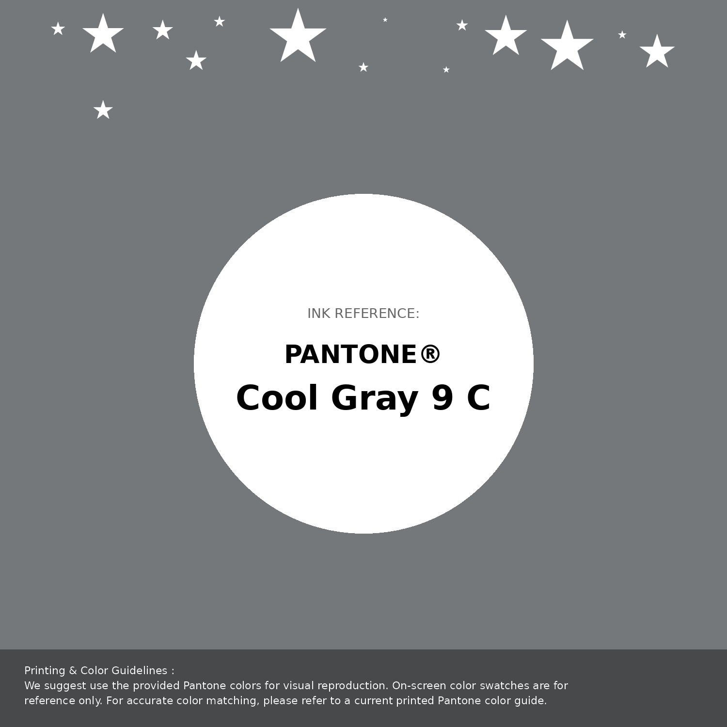Hex Color #75787b | Printing Match PANTONE COOL GRAY 9 C | Color