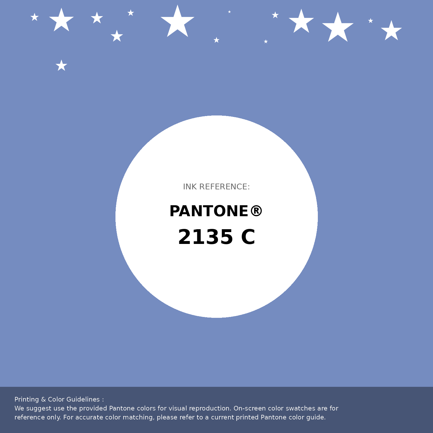 Beautiful Pantone swatch artwork featuring Pantone 2135 C Color | Hex color Code #758cc0. Professional color swatch design perfect for designers and color enthusiasts. #pantone #colorswatch #designresource #758cc0
