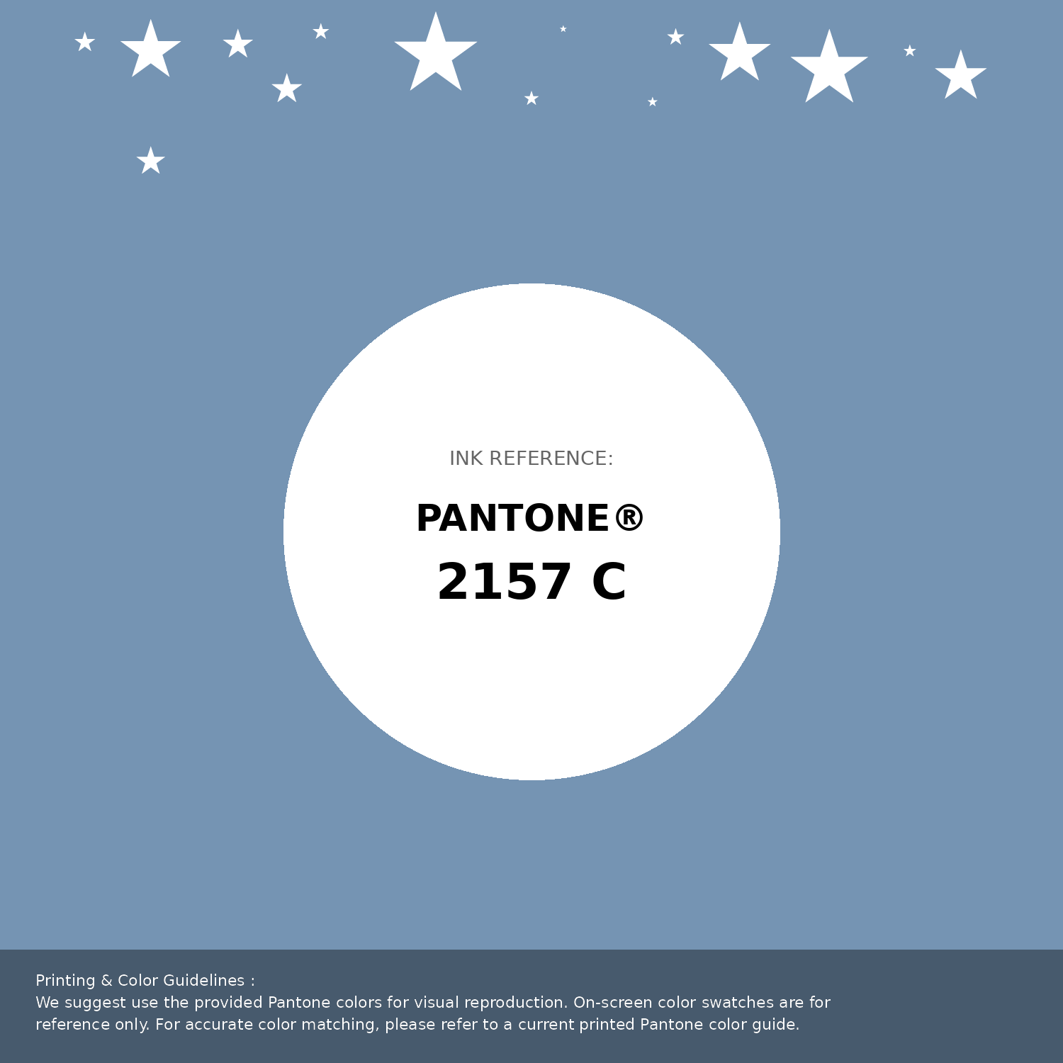 Beautiful Pantone swatch artwork featuring Pantone 2157 C Color | Hex color Code #7594b3. Professional color swatch design perfect for designers and color enthusiasts. #pantone #colorswatch #designresource #7594b3