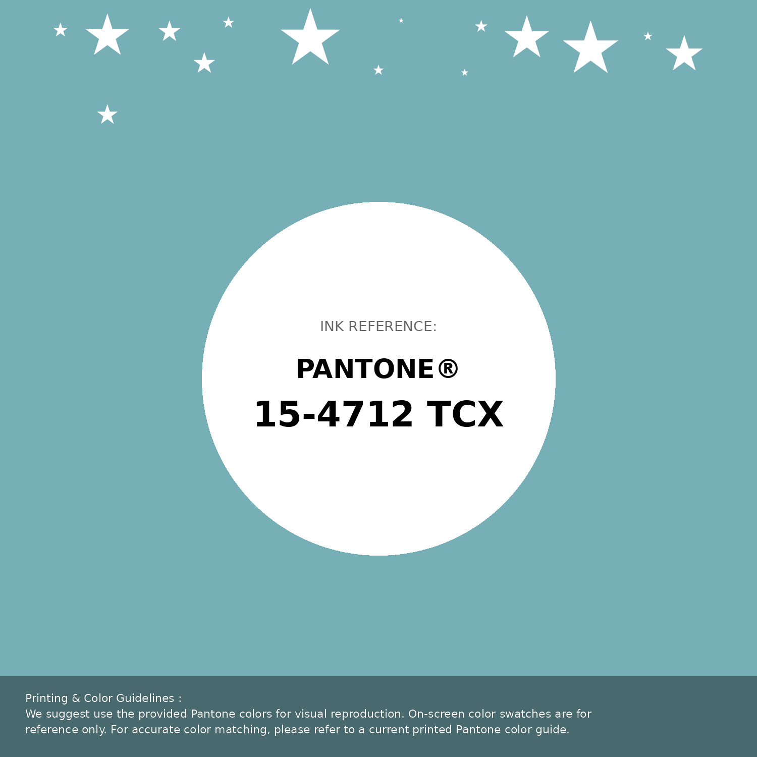 Water Glitter Hex Code #76AFB6 — RGB, CMYK & HSL Color Values