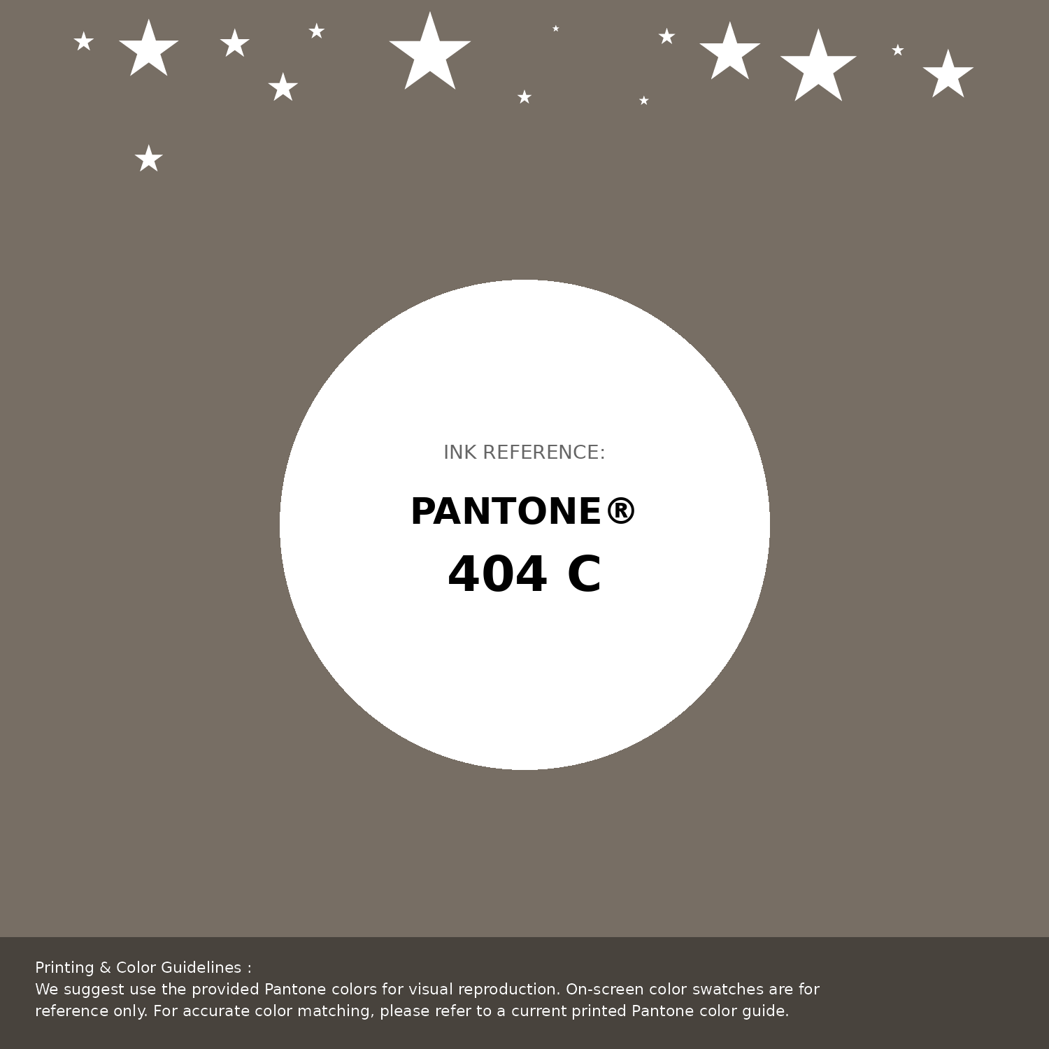 Beautiful Pantone swatch artwork featuring Pantone 404 C Color | Hex color Code #776e64. Professional color swatch design perfect for designers and color enthusiasts. #pantone #colorswatch #designresource #776e64