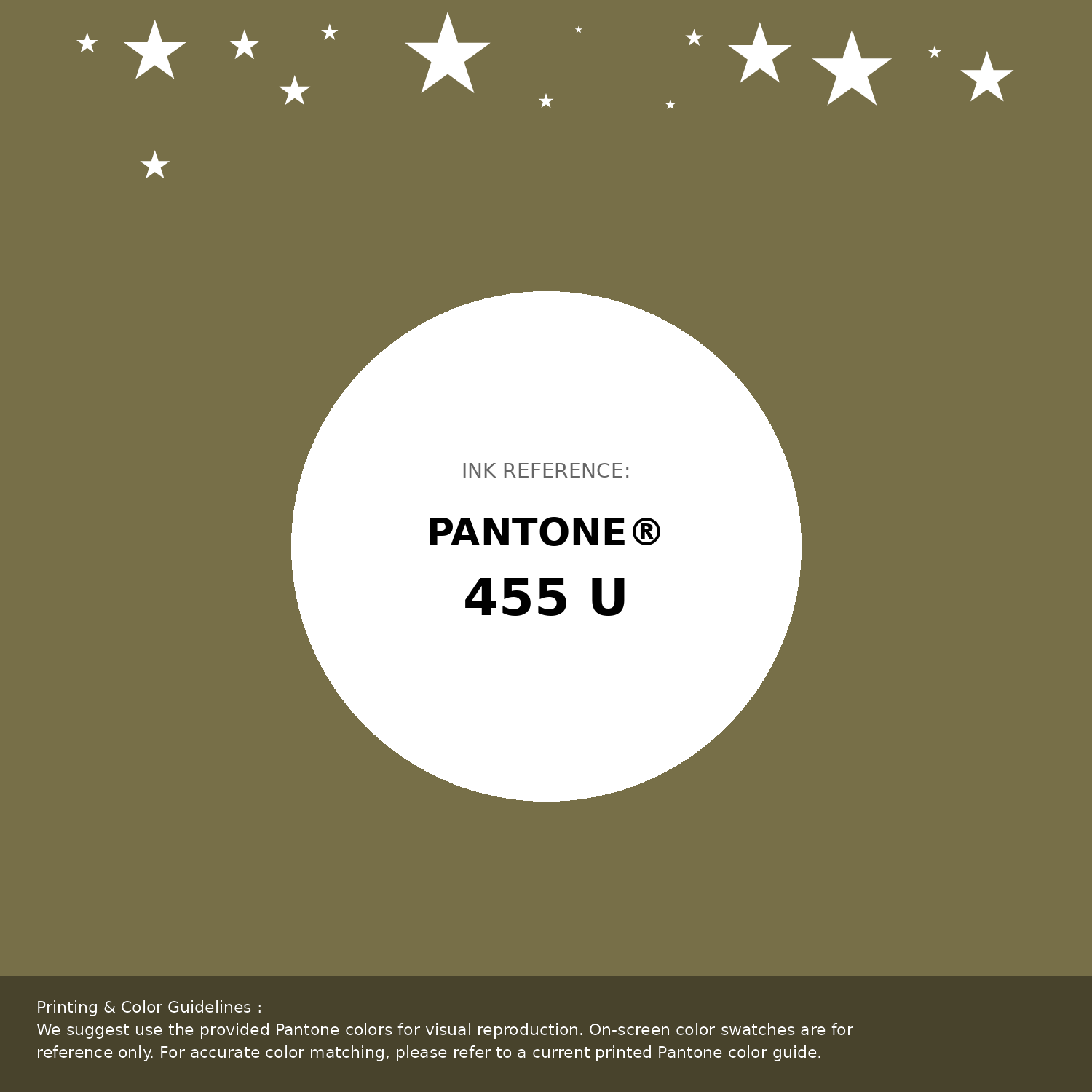 Beautiful Pantone swatch artwork featuring Pantone 455 U Color | Hex color Code #776f48. Professional color swatch design perfect for designers and color enthusiasts. #pantone #colorswatch #designresource #776f48