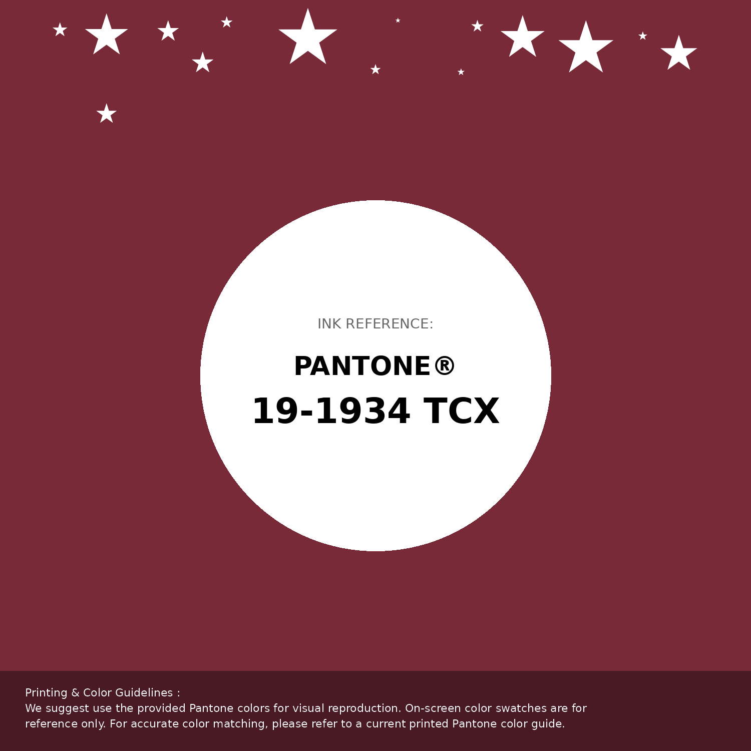 Hex Color #782a39 | Printing Match PANTONE 19-1934 TCX | Color