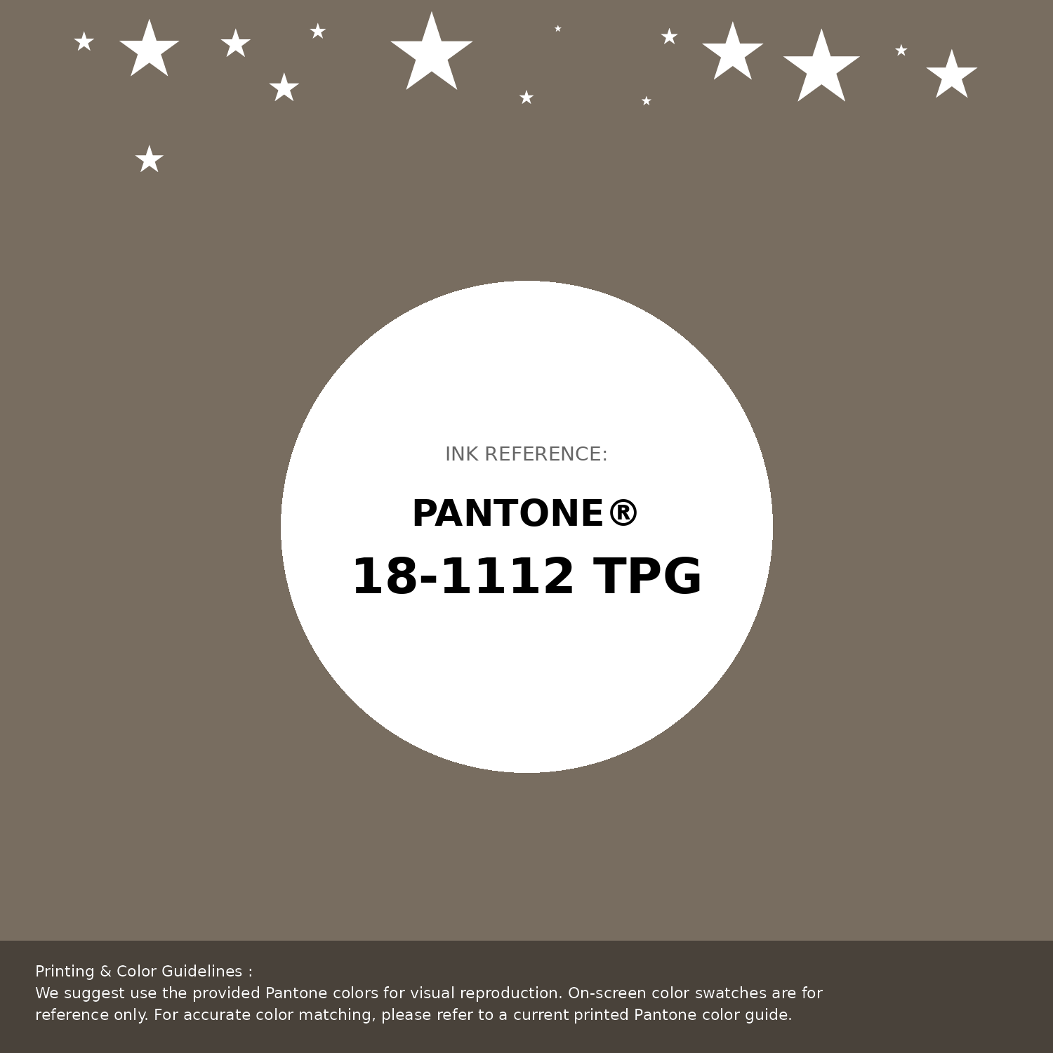 Beautiful Pantone swatch artwork featuring Pantone 18-1112 Tpg Walnut Color | Hex color Code #786d60. Professional color swatch design perfect for designers and color enthusiasts. #pantone #colorswatch #designresource #786d60