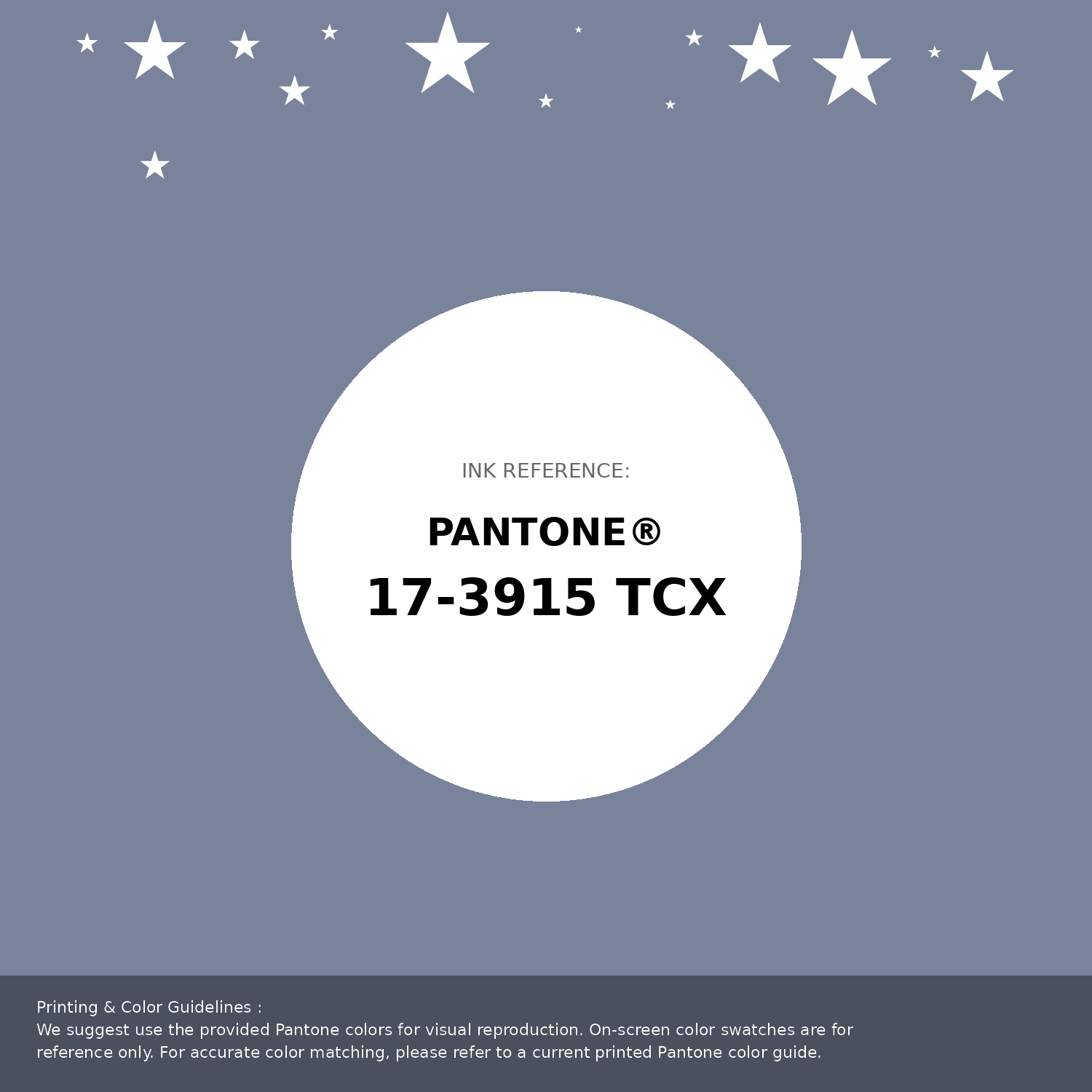 Beautiful Pantone swatch artwork featuring Pantone 17-3915 Tcx Tempest Color | Hex color Code #79839b. Professional color swatch design perfect for designers and color enthusiasts. #pantone #colorswatch #designresource #79839b