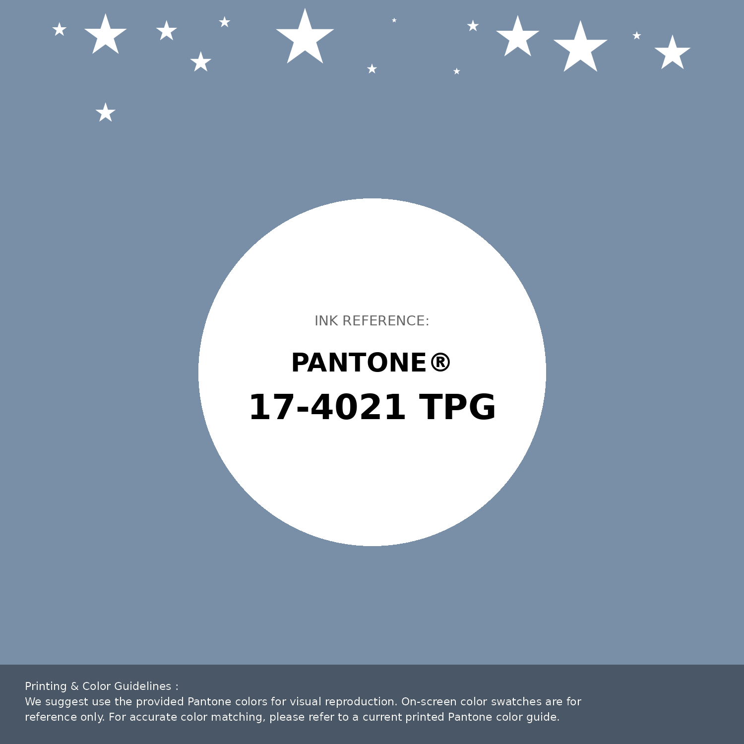 Beautiful Pantone swatch artwork featuring Pantone 17-4021 Tpg Faded Denim Color | Hex color Code #798fa8. Professional color swatch design perfect for designers and color enthusiasts. #pantone #colorswatch #designresource #798fa8