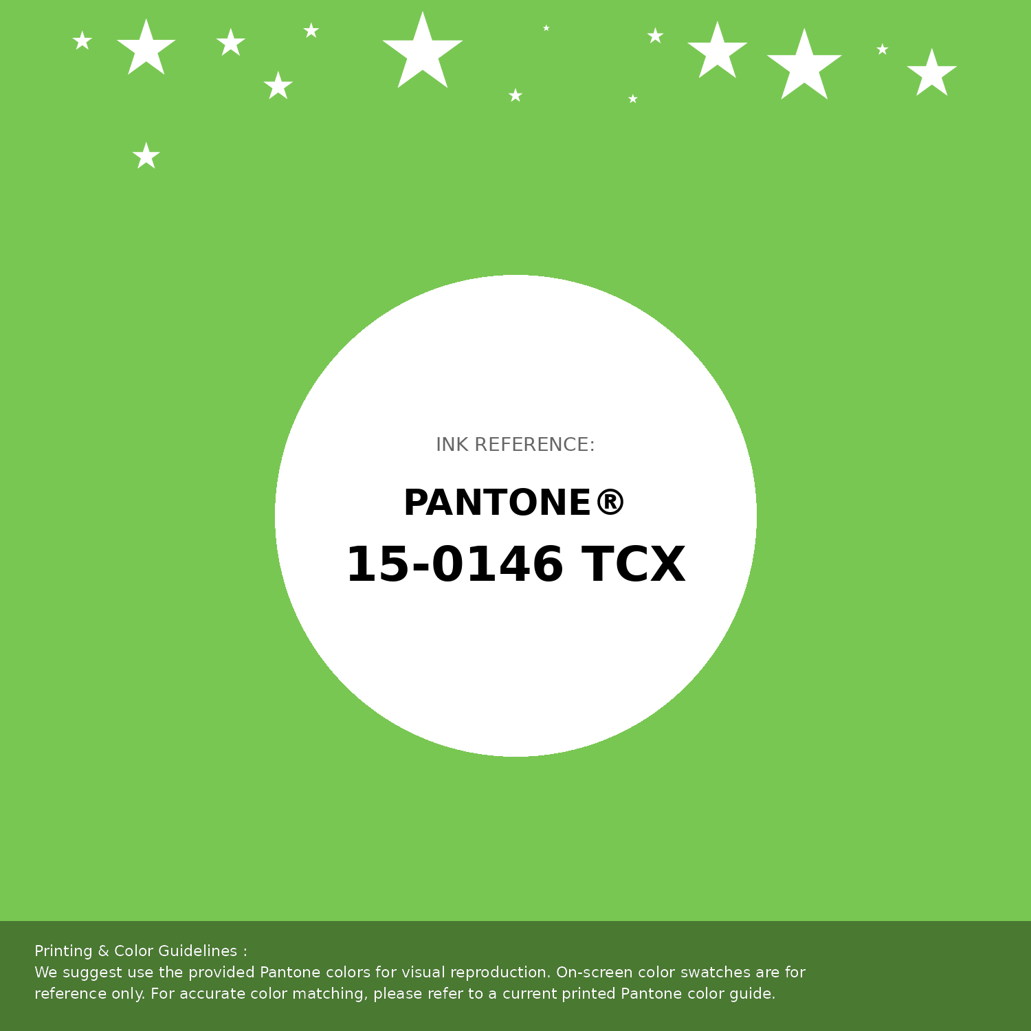 Beautiful Pantone swatch artwork featuring Pantone 15-0146 Tcx Green Flash Color | Hex color Code #79c753. Professional color swatch design perfect for designers and color enthusiasts. #pantone #colorswatch #designresource #79c753
