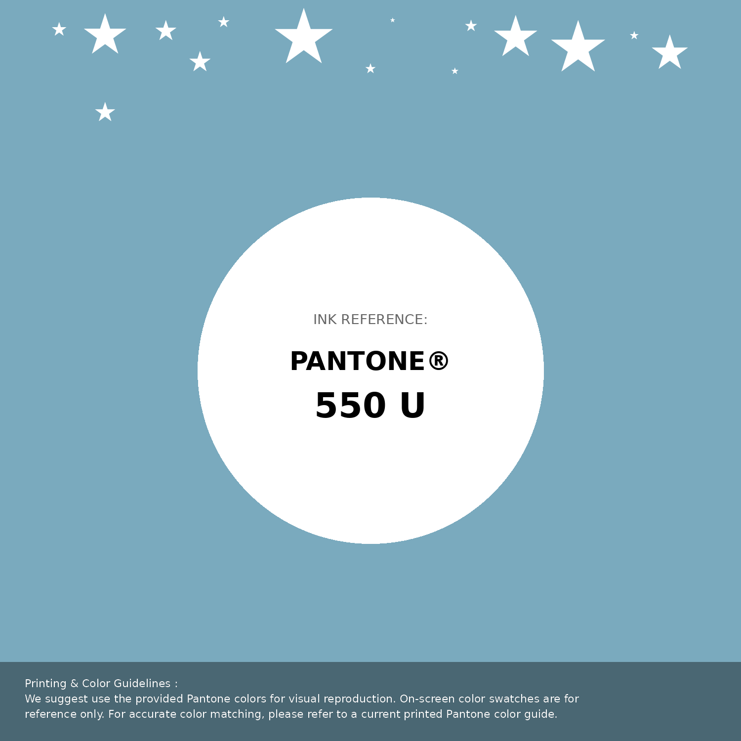 Beautiful Pantone swatch artwork featuring Pantone 550 U Color | Hex color Code #7aaabe. Professional color swatch design perfect for designers and color enthusiasts. #pantone #colorswatch #designresource #7aaabe
