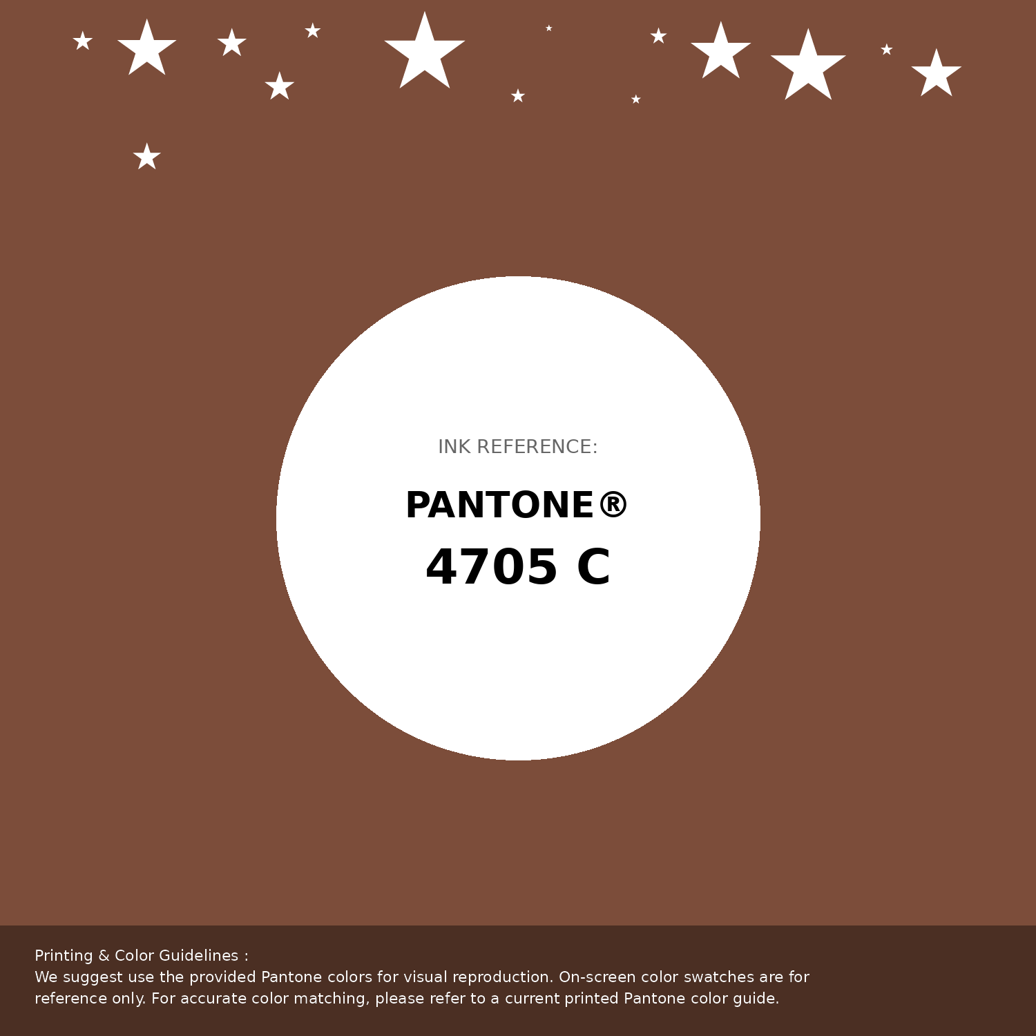 Beautiful Pantone swatch artwork featuring Pantone 4705 C Color | Hex color Code #7c4d3a. Professional color swatch design perfect for designers and color enthusiasts. #pantone #colorswatch #designresource #7c4d3a